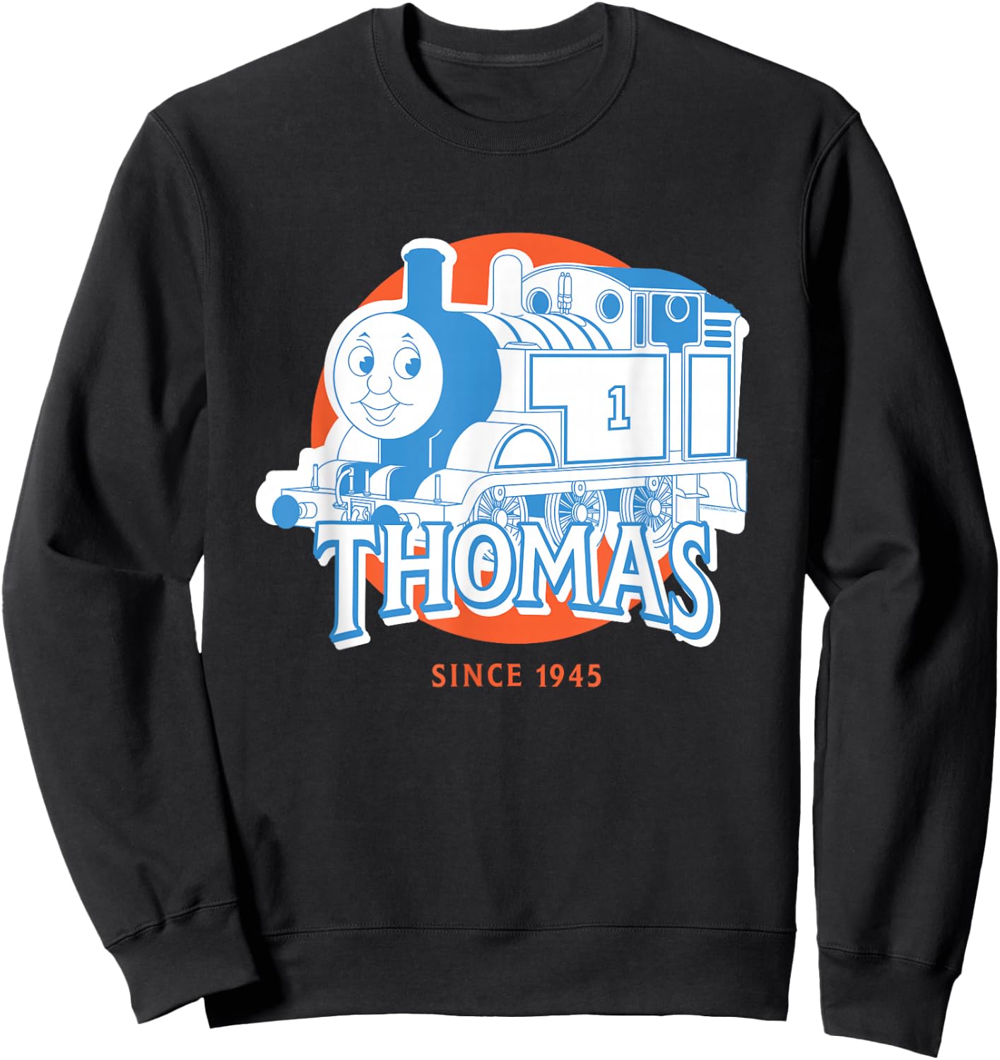 Thomas & Friends - Thomas Blue and White Sweatshirt - Sweatshirt | Black