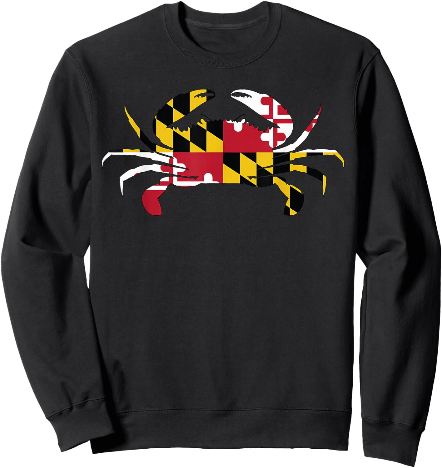 Maryland Crab State Pride Flag Sweatshirt - Sweatshirt | Black