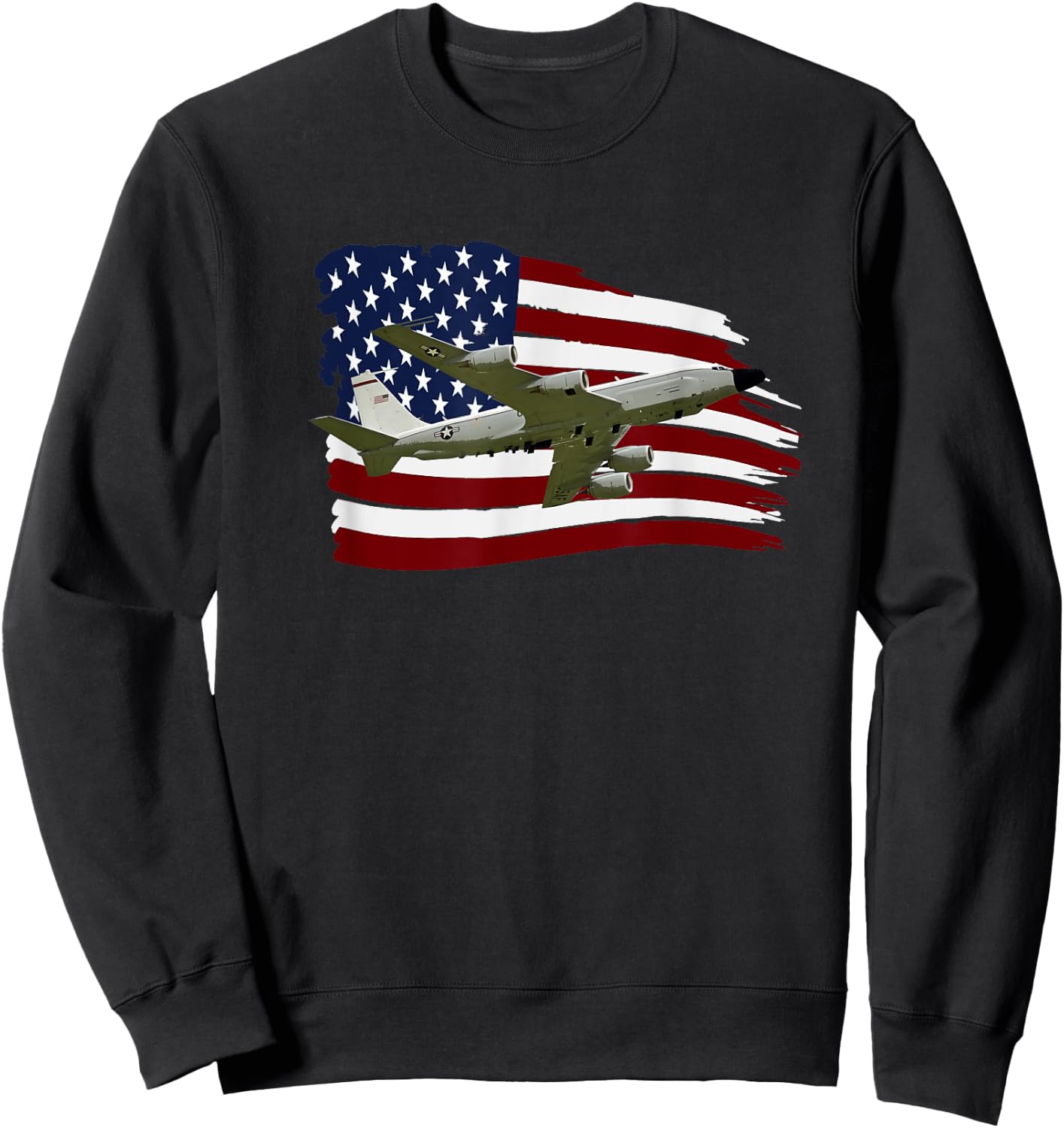 RC-135 Rivet Joint Spy plane Aircraft Sweatshirt - Sweatshirt | Black