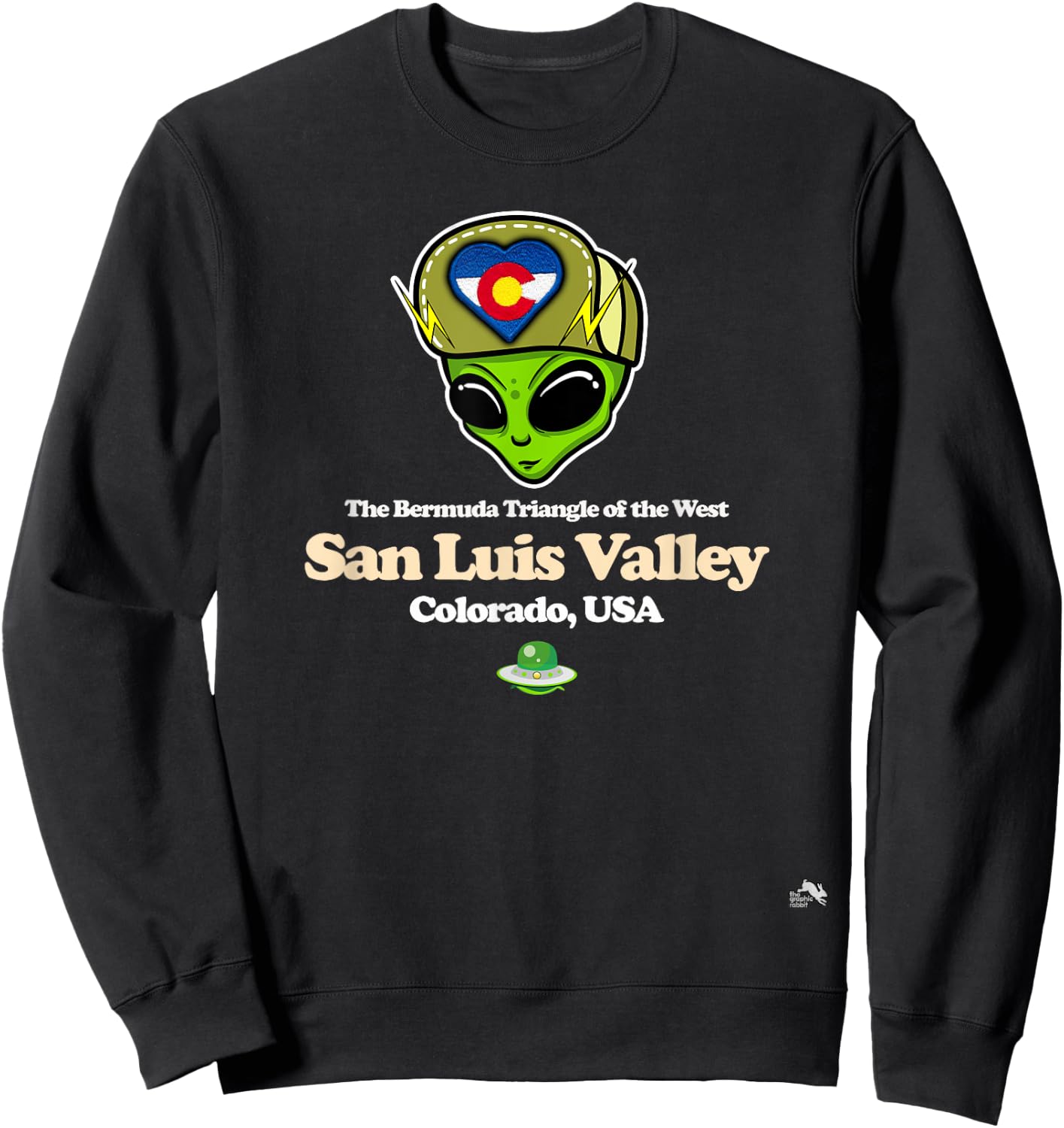Colorado Alien - San Luis Valley Sweatshirt - Sweatshirt | Black