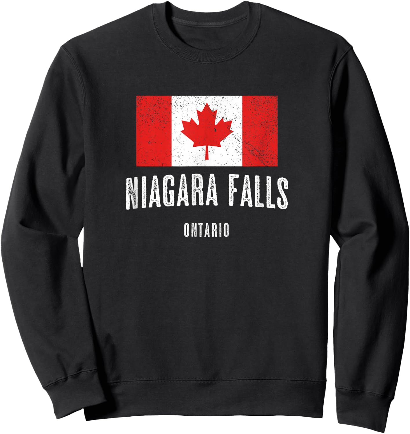 Niagara Falls Canada Canadian Flag Souvenir Sweatshirt - Sweatshirt | Black