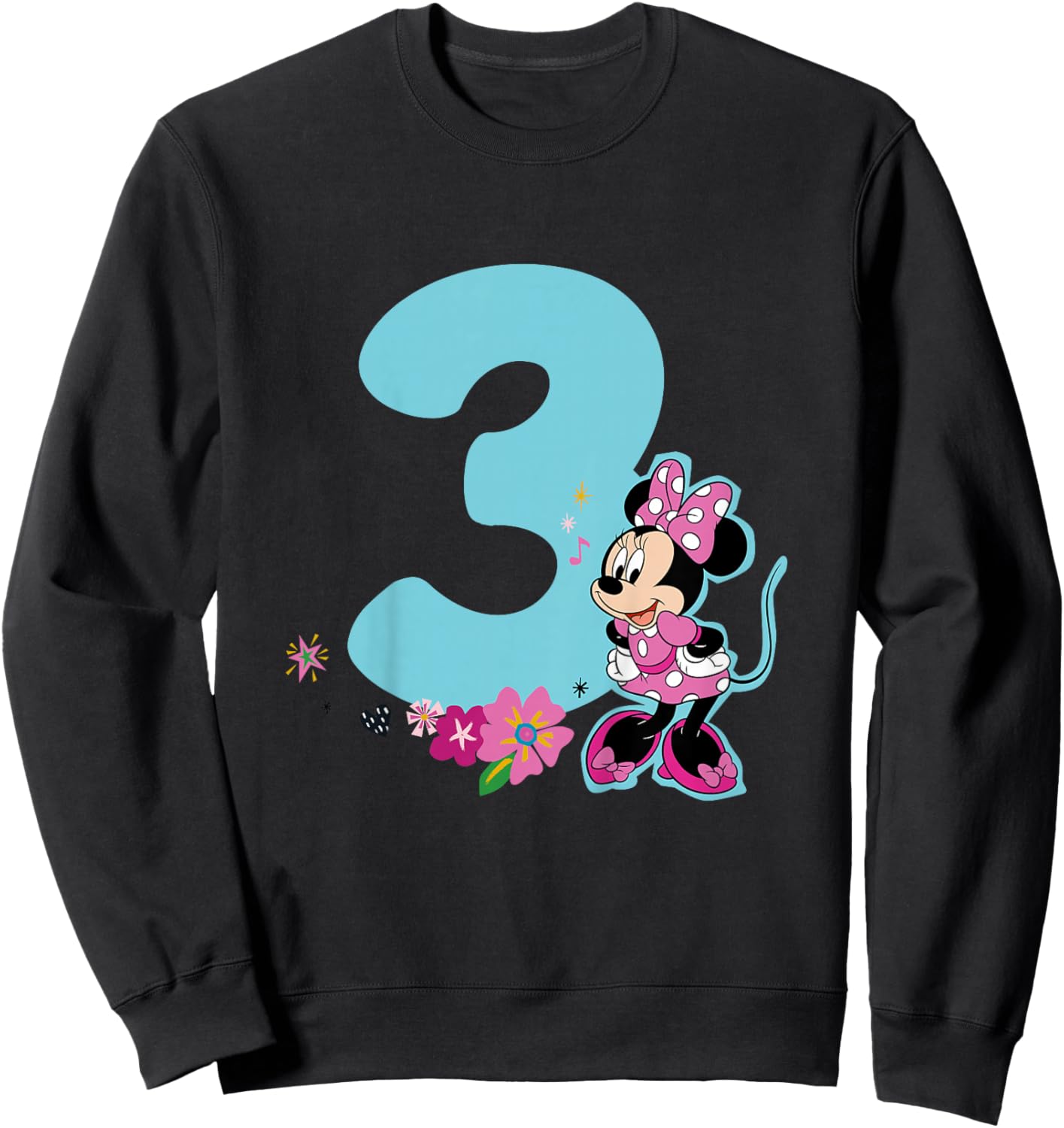 Kinder Minnie Mouse 3 Geburtstag Sweatshirt - Sweatshirt | Black