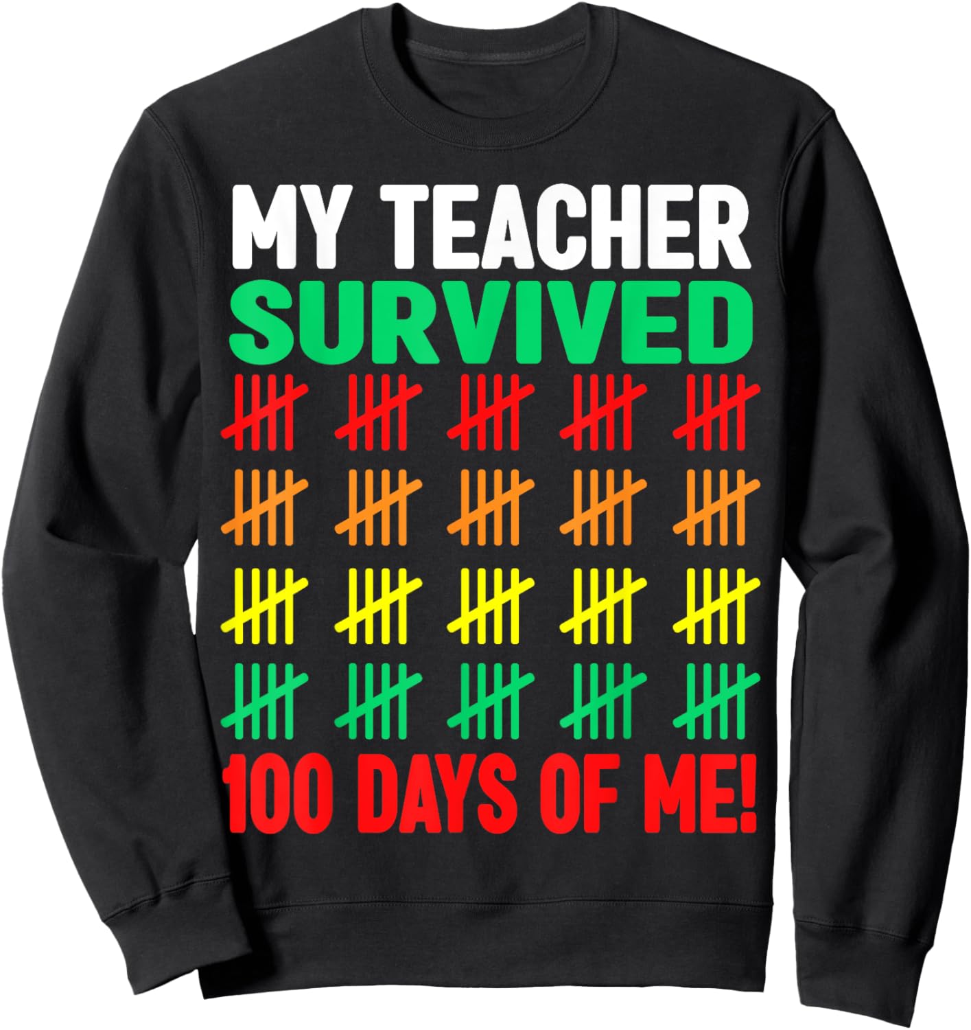 100 Days of School shirt Kids 100th Day of School Costume Sweatshirt - Sweatshirt | Black