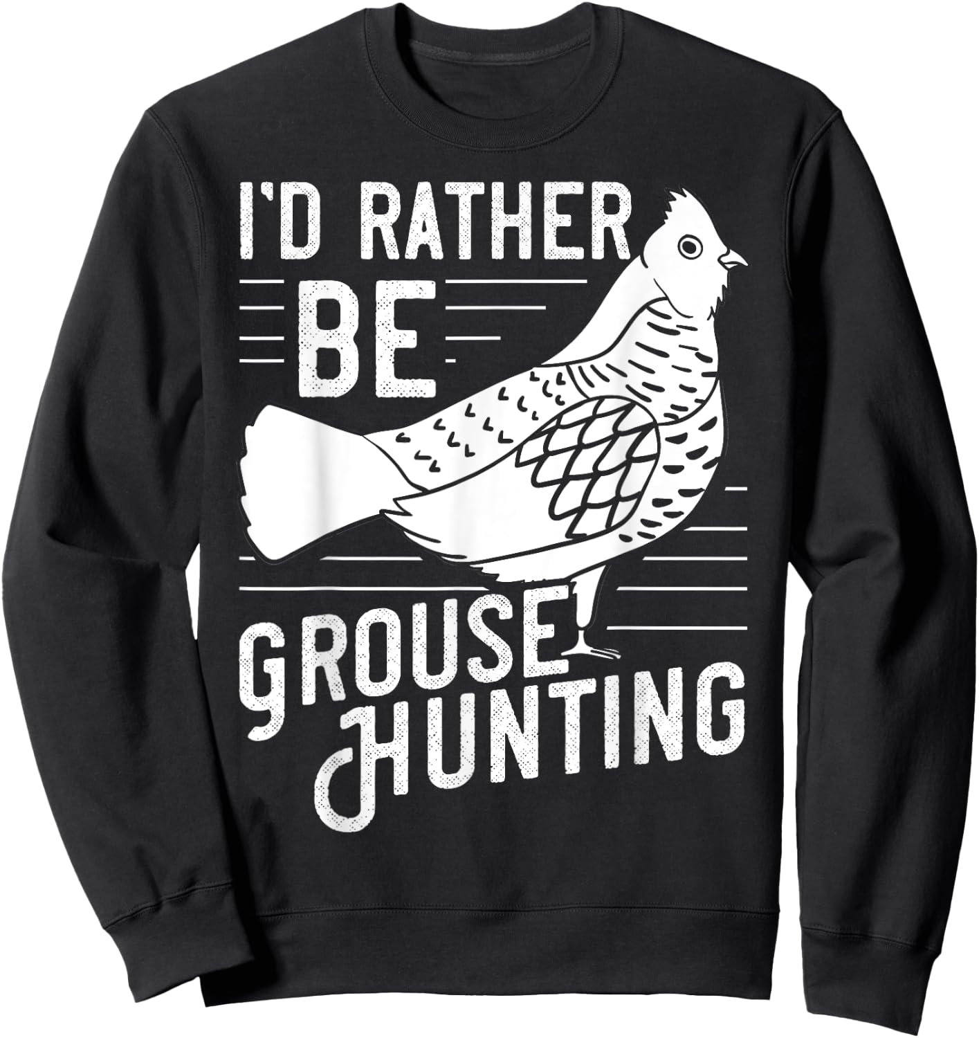 Ruffed Grouse Bird Gift Hunting Spruce Grouse Sweatshirt - Sweatshirt | Black