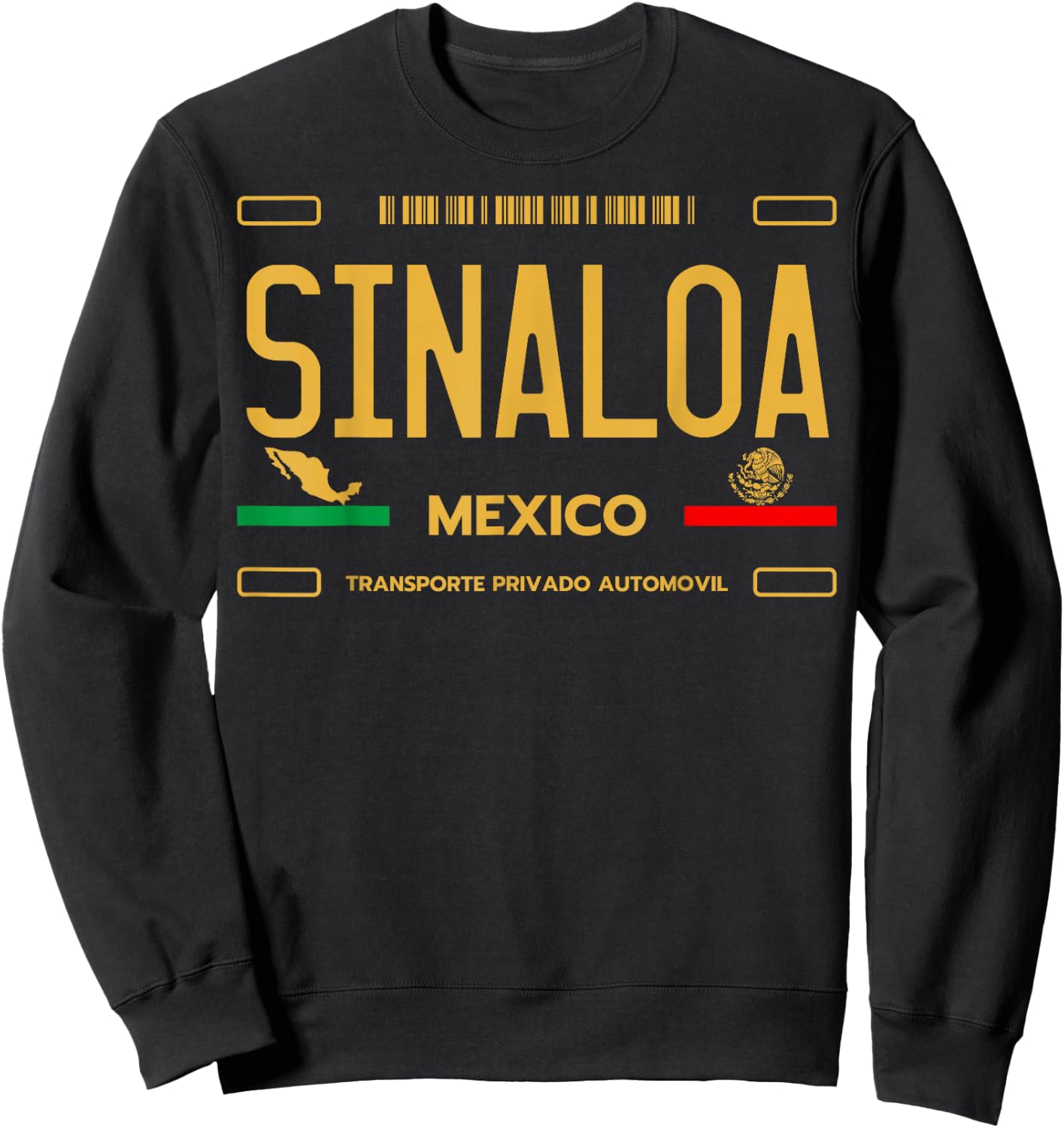 Sinaloa Mexico License Plate Aesthetic Sinaloa Sweatshirt - Sweatshirt | Black