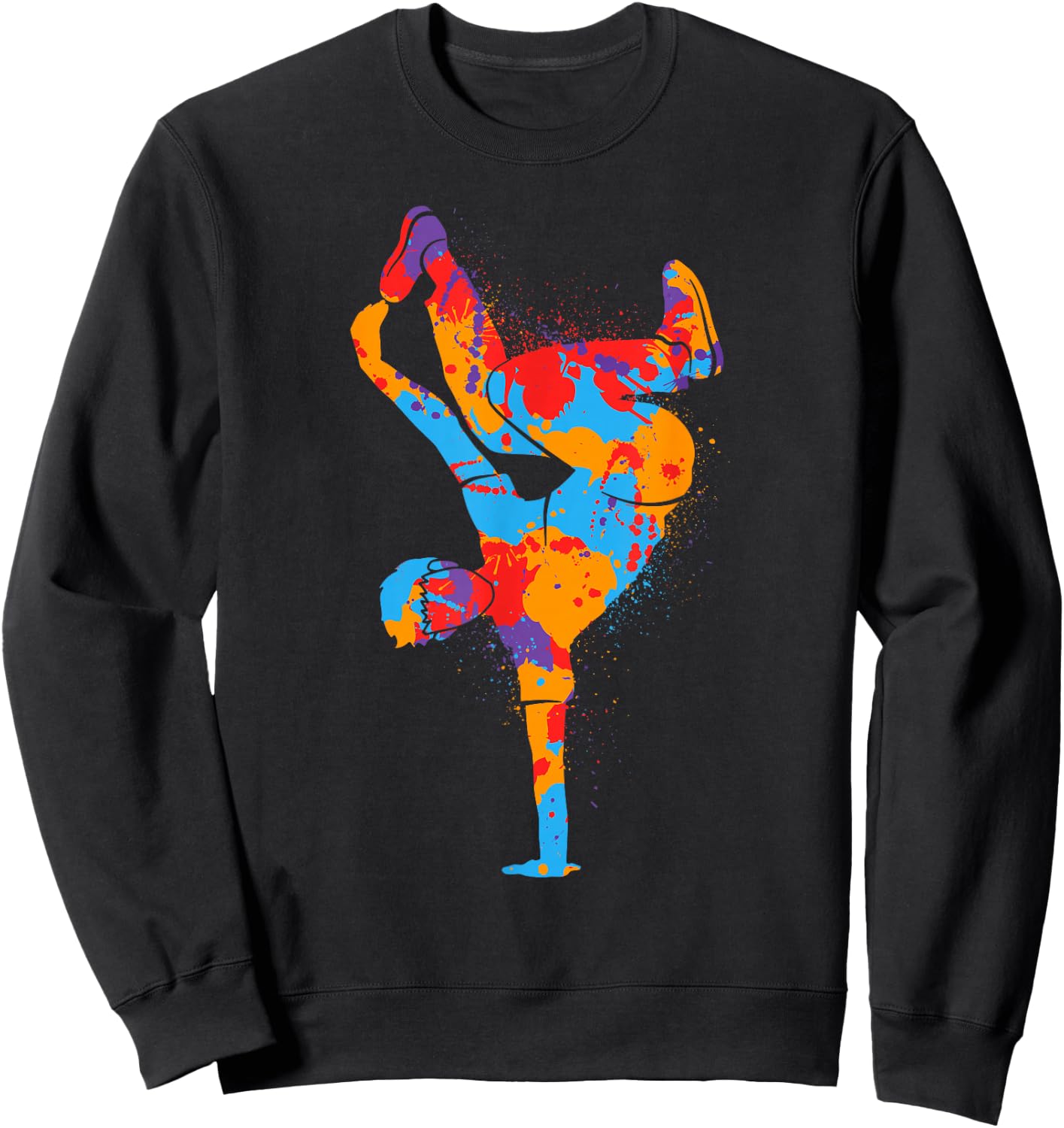 Breakdancing Colorful Street Dancing Boys Men Breakdancer Sweatshirt - Sweatshirt | Black