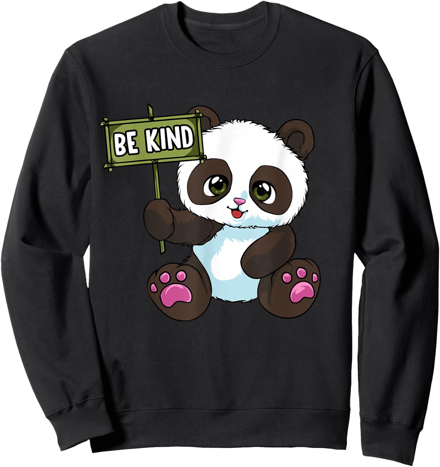 Be Kind Panda Cute Student Choose Kindness Anti-Bullying Sweatshirt - Sweatshirt | Black
