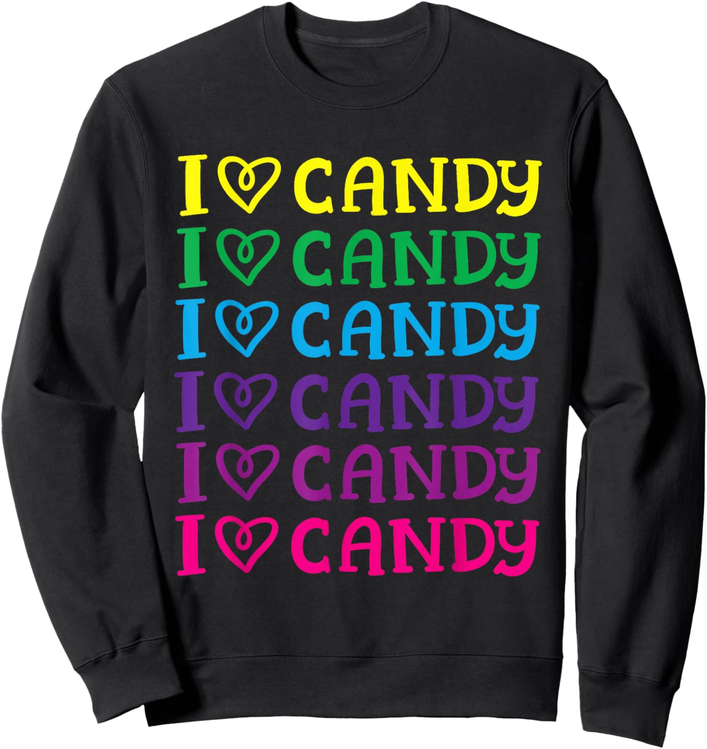 I Love Candy Cute Halloween Party Trick or Treat Costume Kid Sweatshirt - Sweatshirt | Black