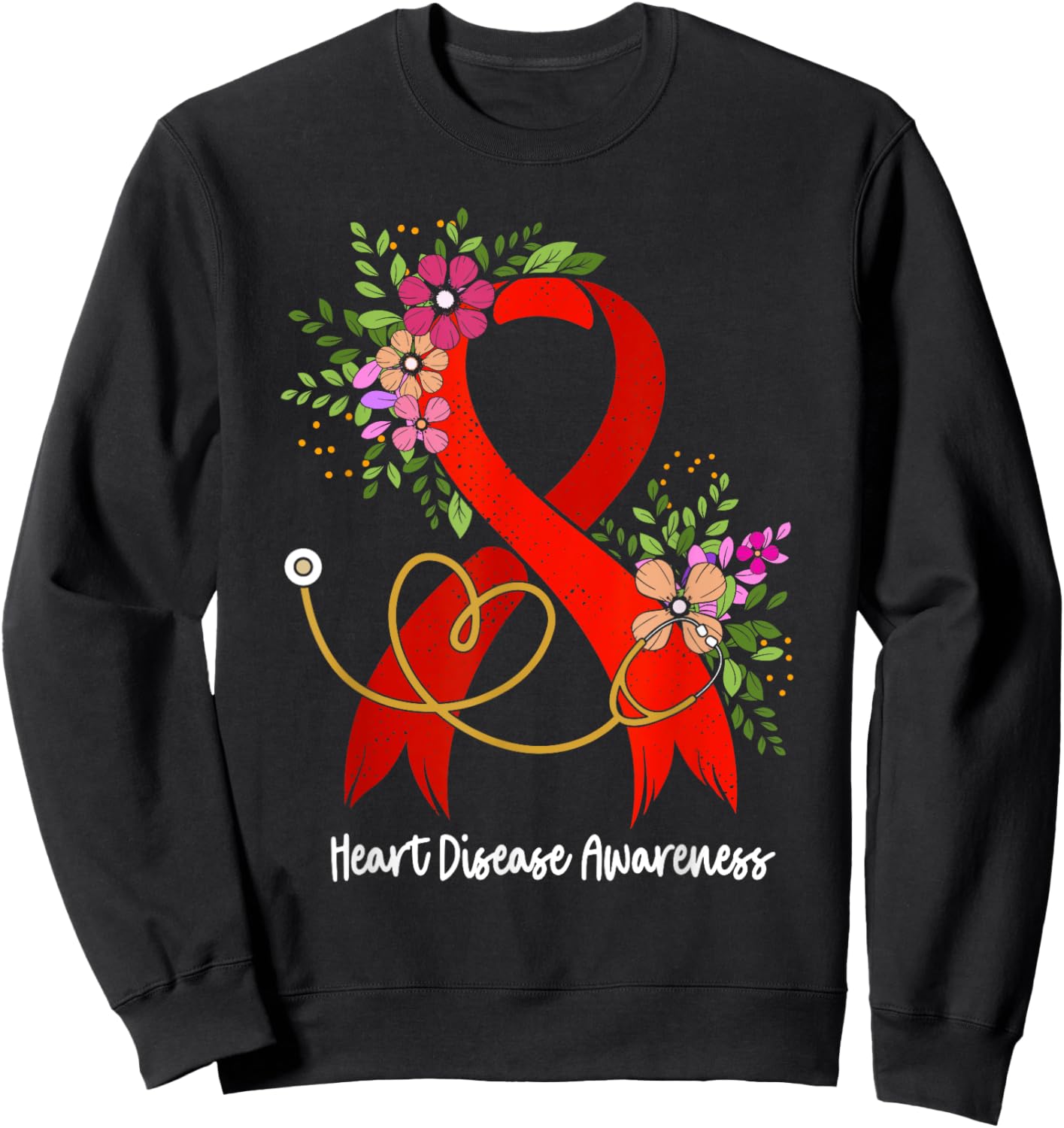 Cardiac Heart Disease Awareness Cardiologist Nurse Sweatshirt - Sweatshirt | Black