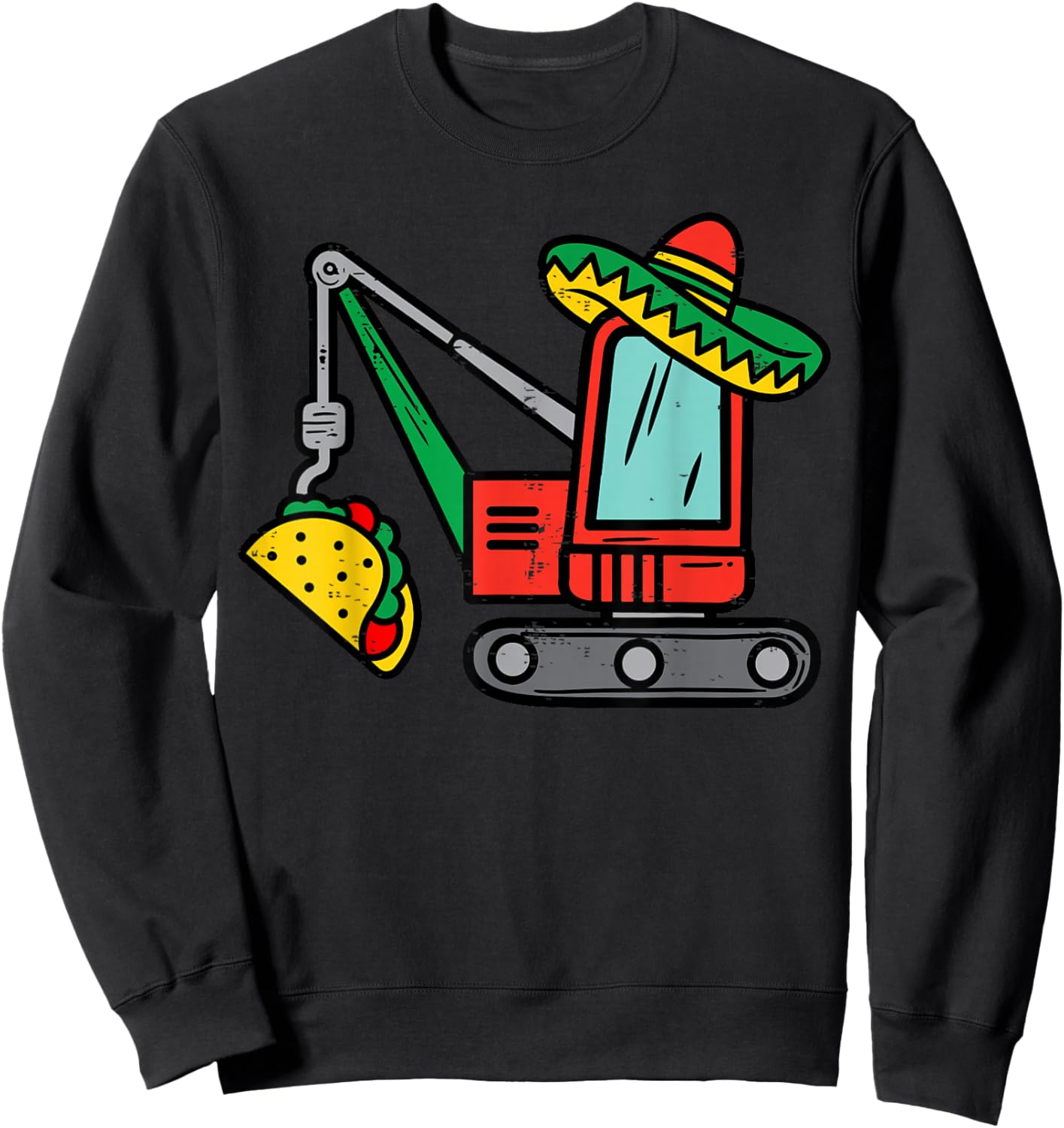 Mexican Crane Tacos Boys Cinco De Mayo Fiesta Kids Toddler Sweatshirt - Sweatshirt | Black