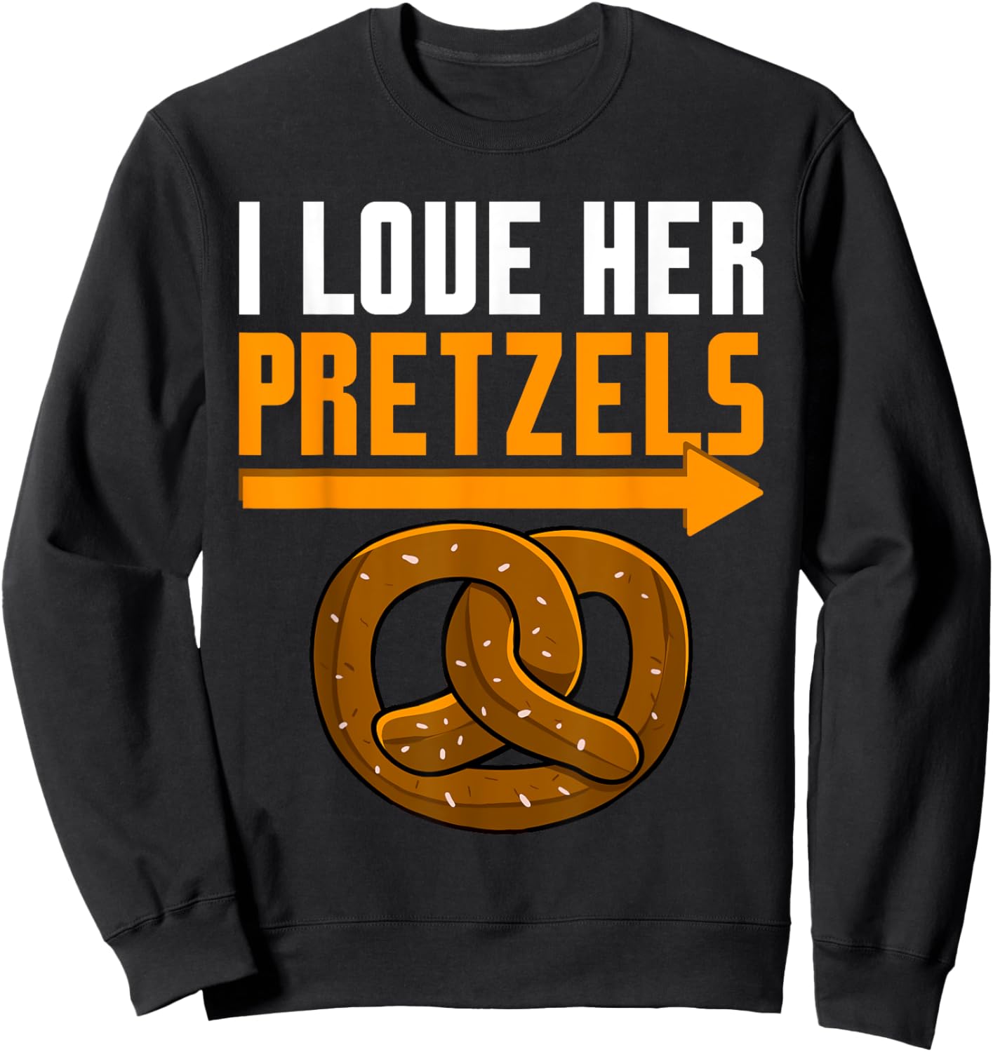 Oktoberfest I Love Her Pretzels Funny Boyfriend Couple Men Sweatshirt - Sweatshirt | Black