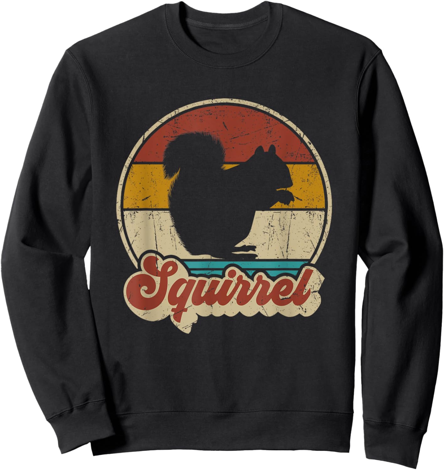 Vintage Squirrel Men Women Kids Boys Girls Funny Retro Sweatshirt - Sweatshirt | Black