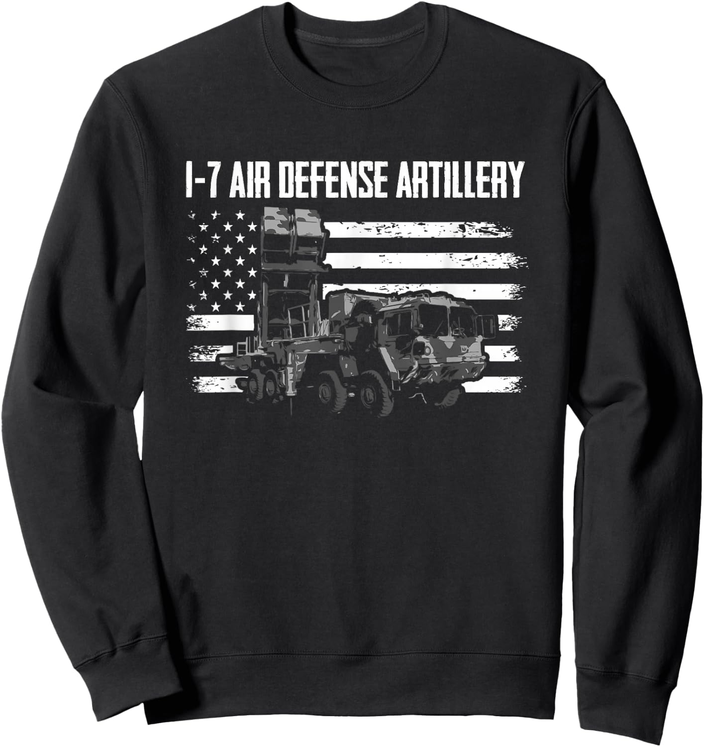 1-7 ADA 108th Air Defense Artillery Brigade Sweatshirt - Sweatshirt | Black