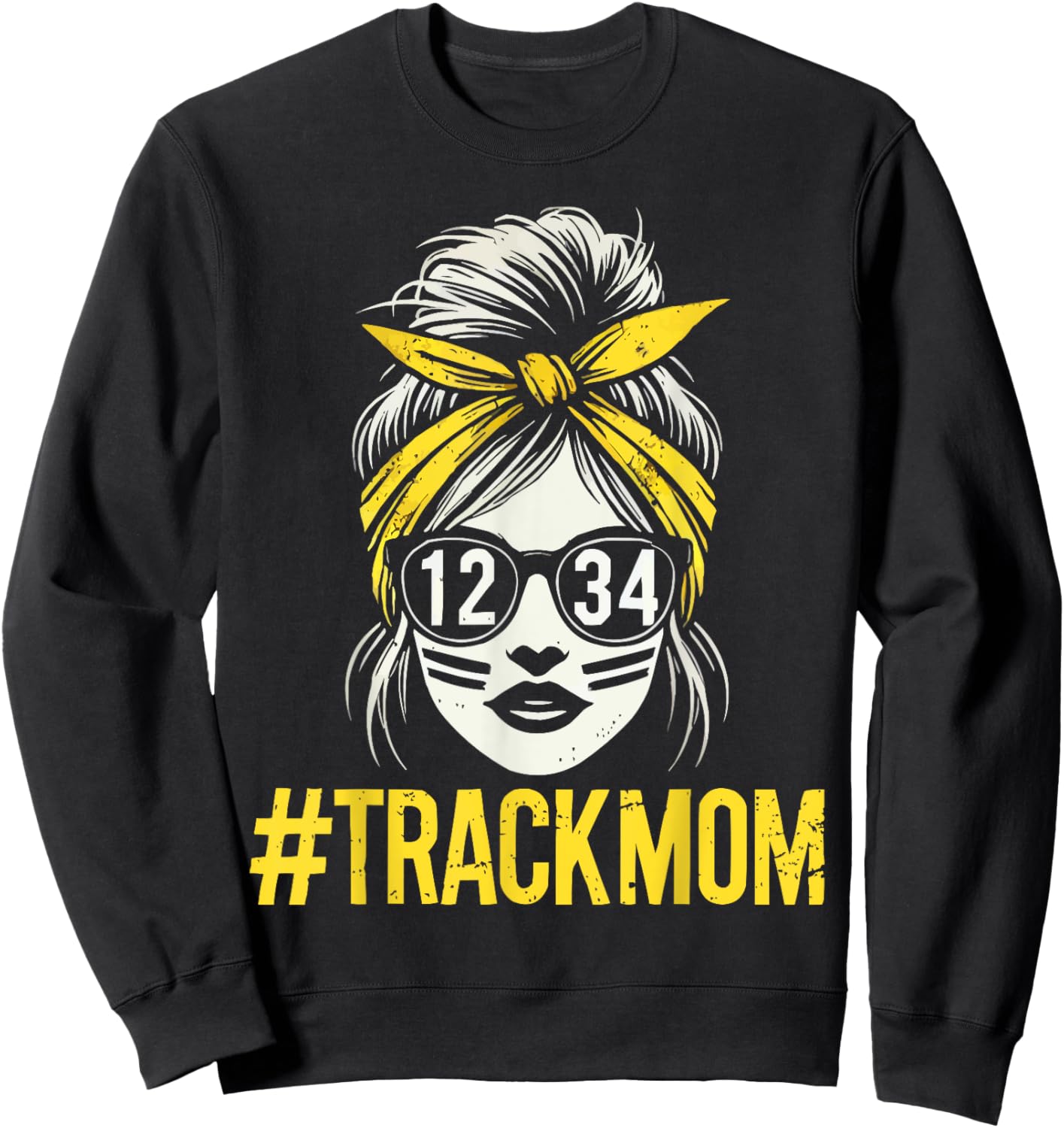 Track And Field Mom Athlete Runner Mothers Day Sweatshirt - Sweatshirt | Black