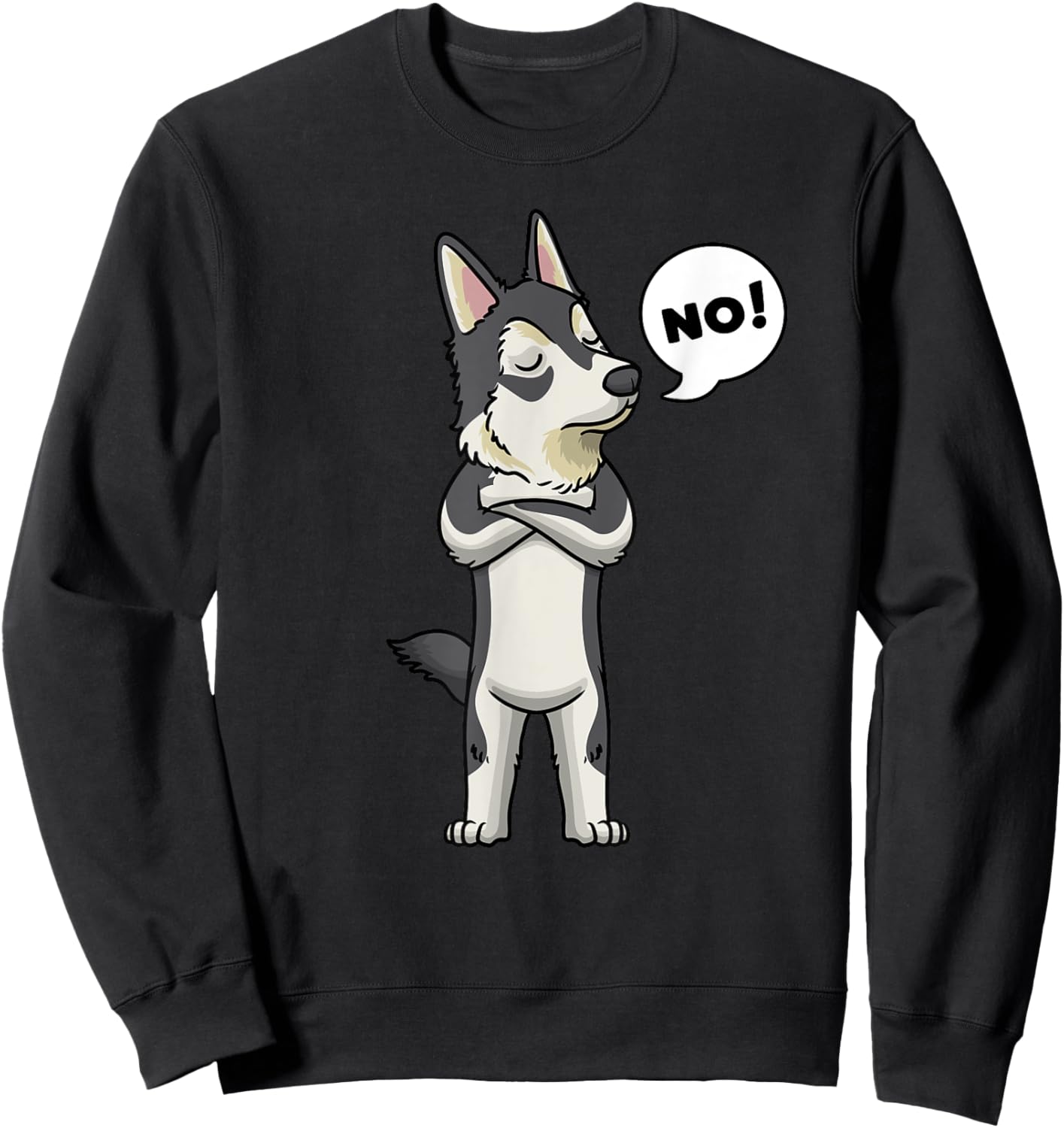 Stubborn Gerberian Shepsky Dog Men Women Girls Kids Sweatshirt - Sweatshirt | Black