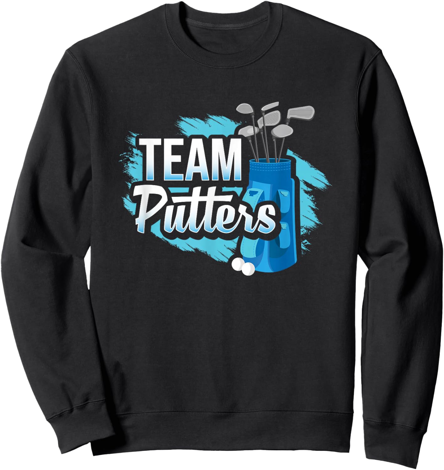 Putters Or Pearls Gender Reveal Party Baby Shower Decoration Sweatshirt - Sweatshirt | Black