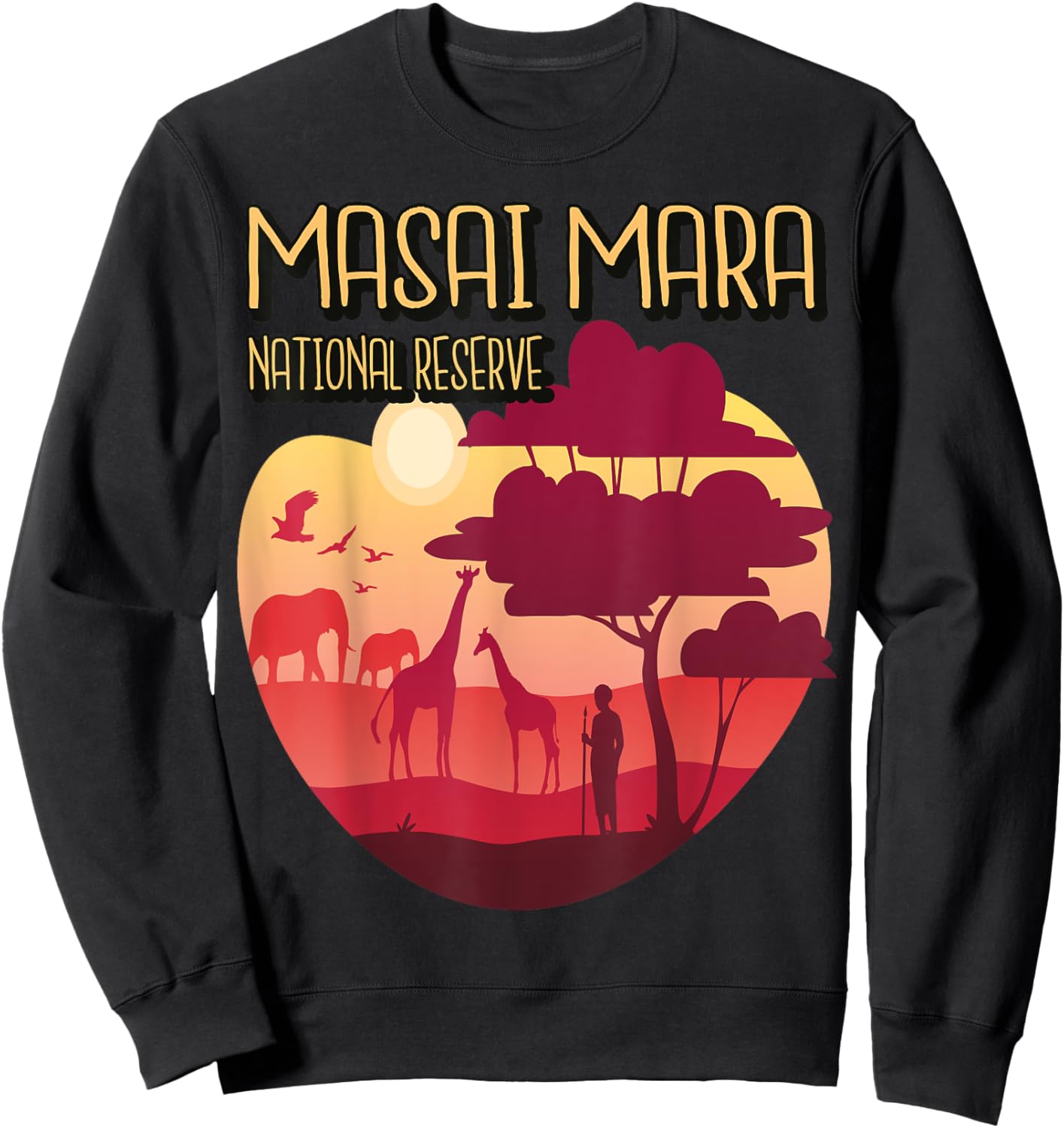 Masai Mara National reserve Kenya Safari Tour Africa Sweatshirt - Sweatshirt | Black