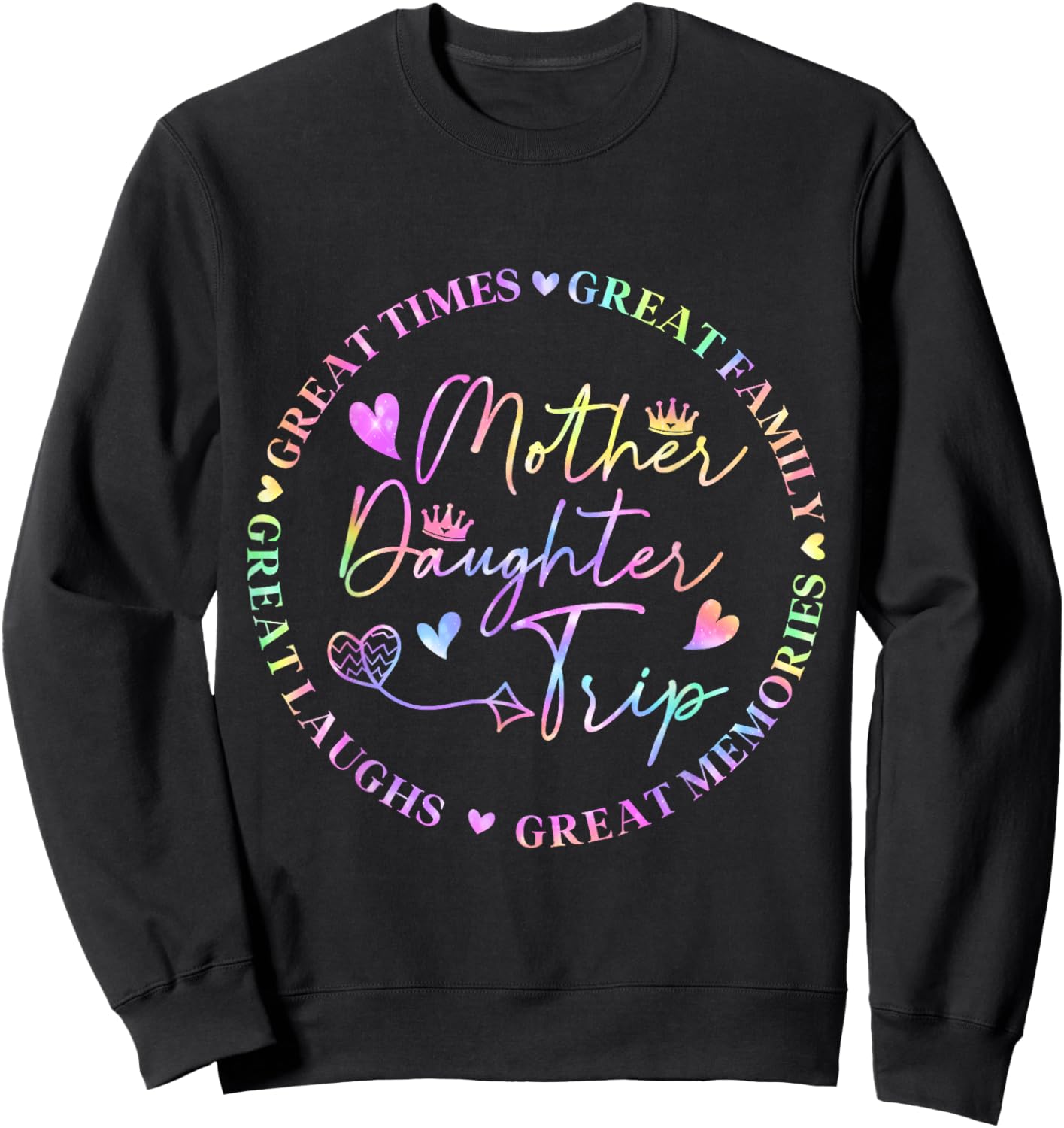 Mother Daughter Cruise Trip Funny Memories Mom Girl Vacation Sweatshirt - Sweatshirt | Black