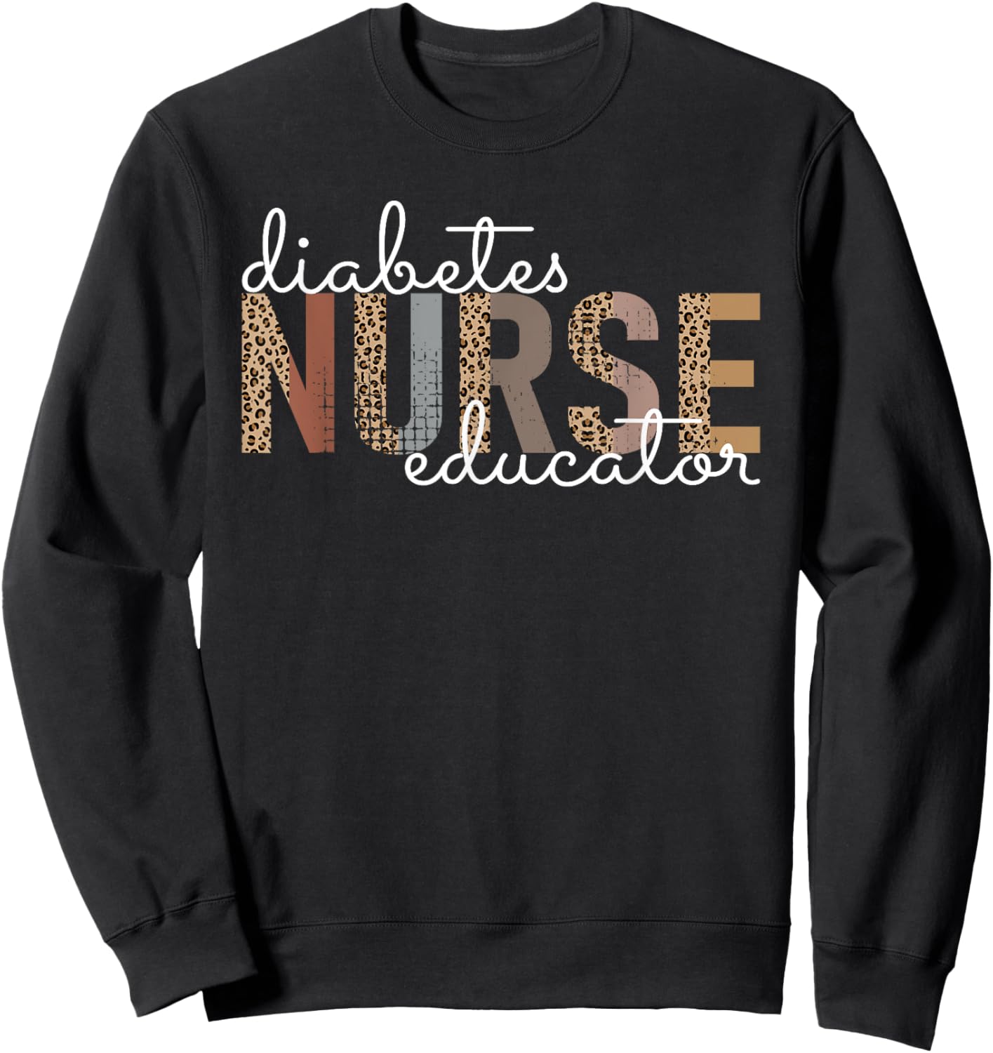 Diabetes Nurse Educator - Diabetes Nurse Educator Brand - -Adults - Black - Small - Short Sleeve Sweatshirt - Sweatshirt | Black