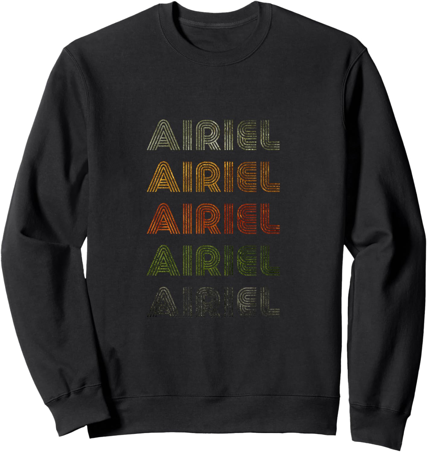 Love Heart Airiel Grunge Vintage Style Black Airiel Sweatshirt - Sweatshirt | Black