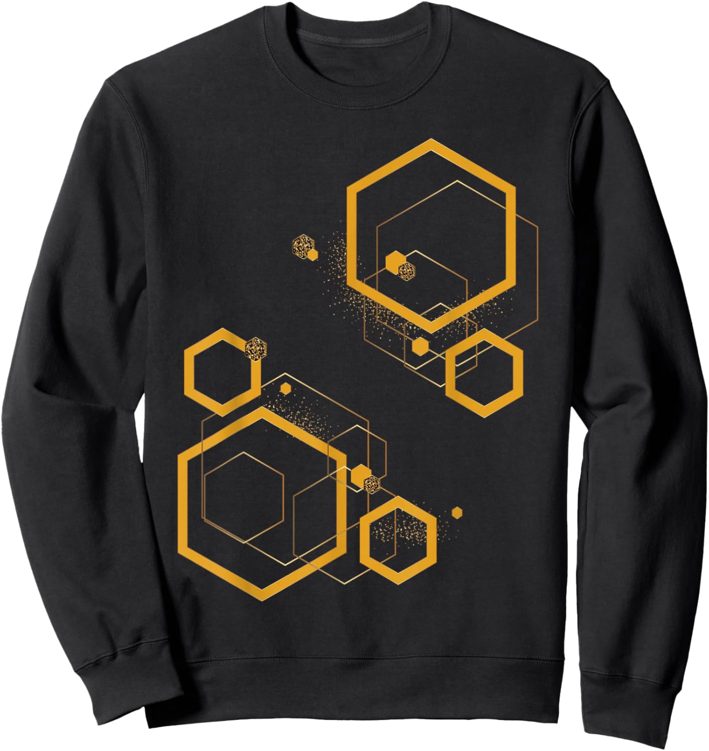 Bee Hive Gradient Beeswax cera alba, Honey comb Foundation Sweatshirt - Sweatshirt | Black