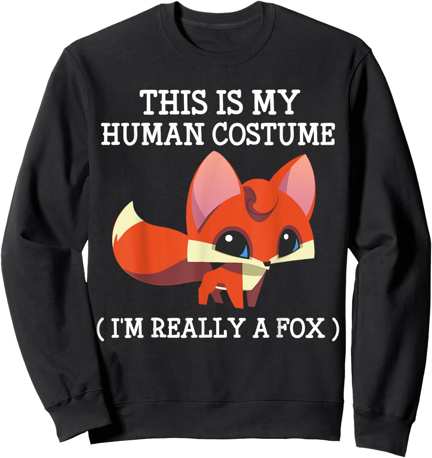 Fox Halloween Costume Cute boy boys men Kids Youth Sweatshirt - Sweatshirt | Black