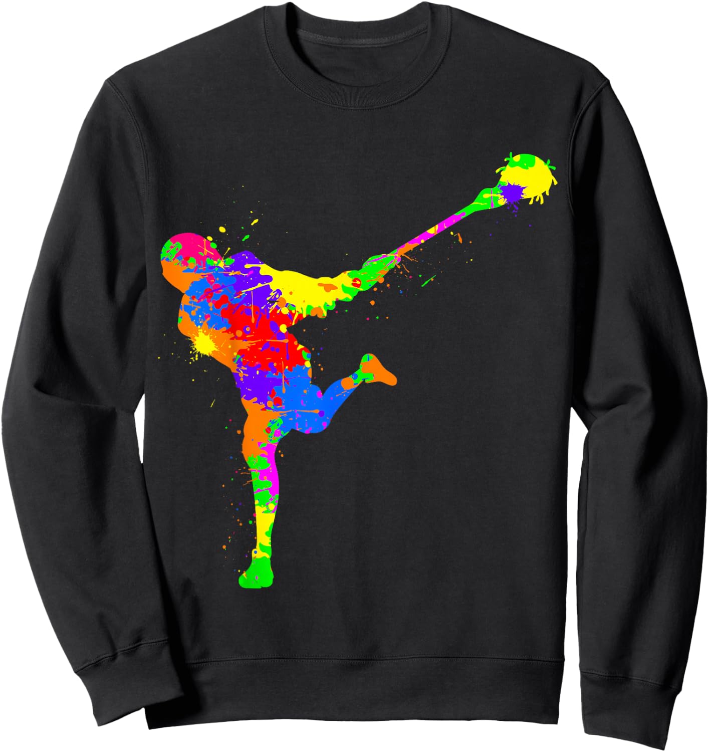 Lacrosse Player Boys Kids Youth Sweatshirt - Sweatshirt | Black