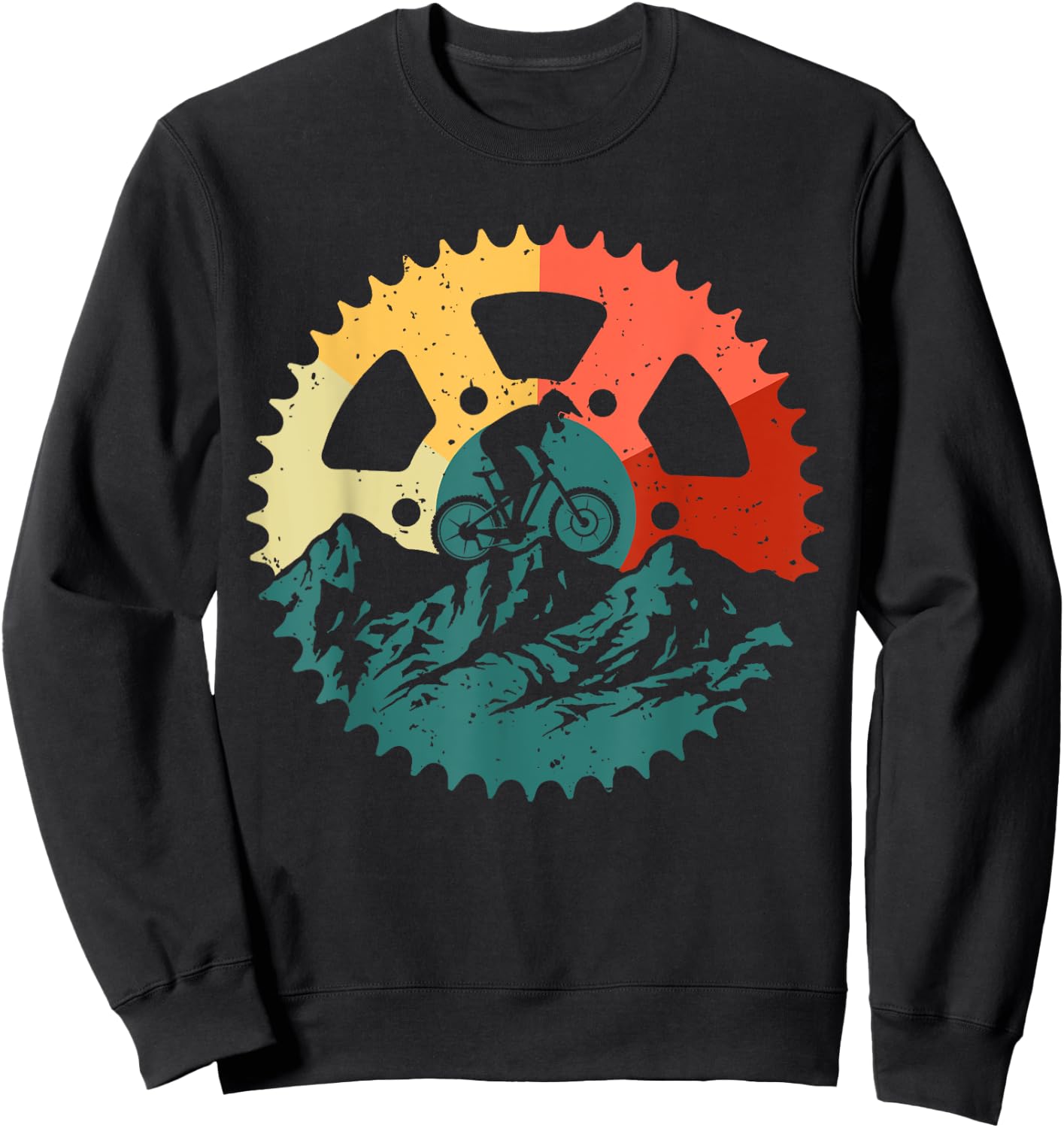 Funny Mountain Biking Art Women MTB Mountain Biker Sweatshirt - Sweatshirt | Black