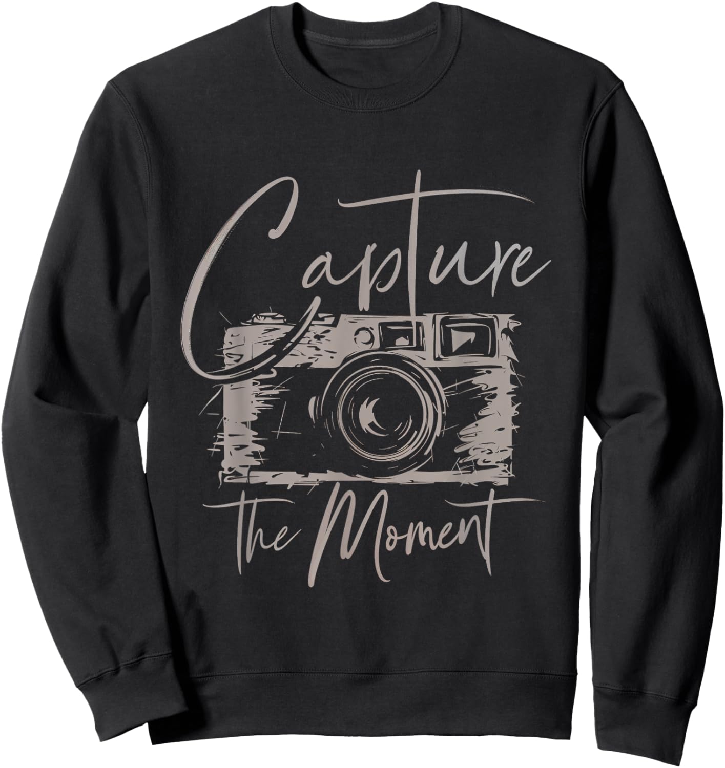 Capture The Moment Photography Camera Photographer Art Sweatshirt - Sweatshirt | Black