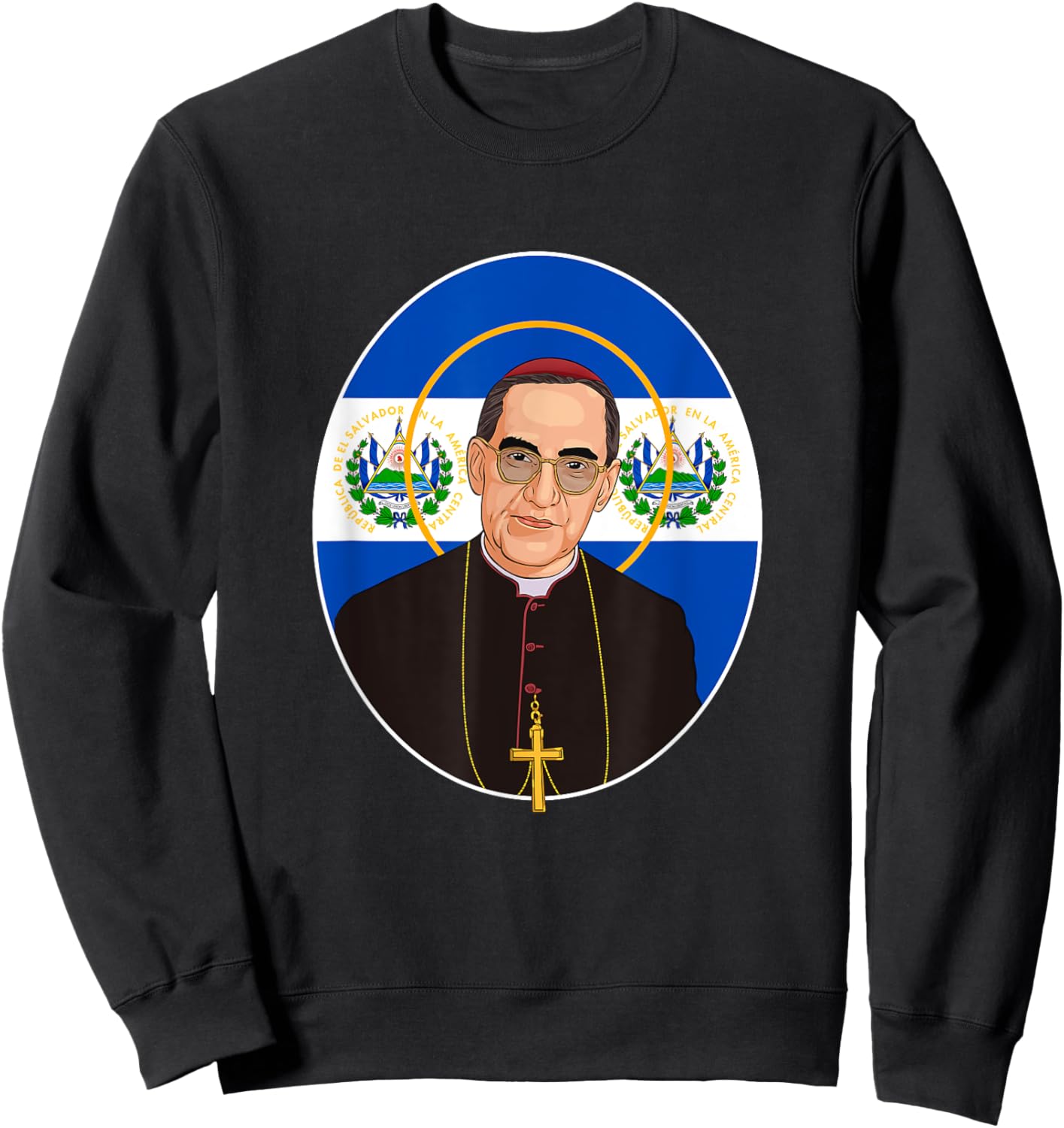 San Óscar Romero de El Salvador Sweatshirt - Sweatshirt | Black