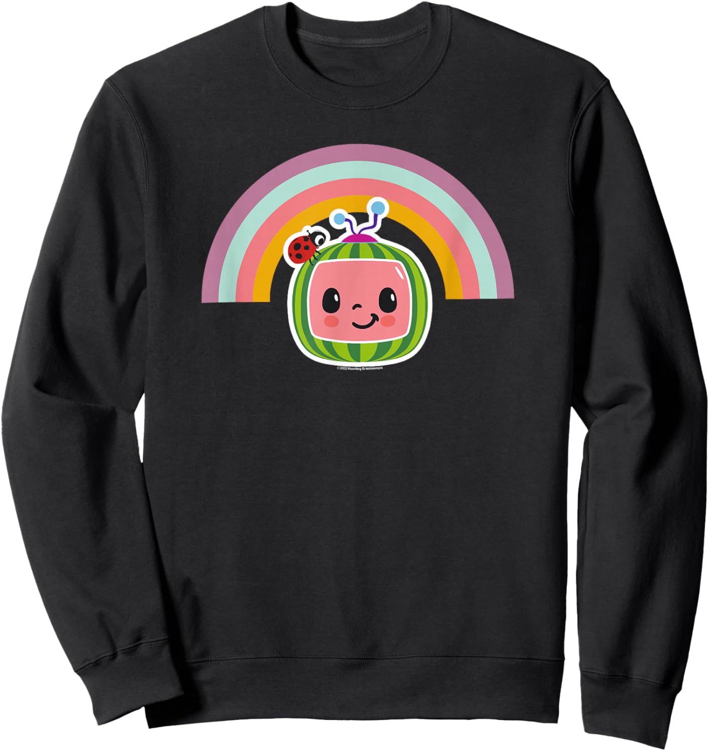 CoComelon Classic Rainbow Smiling Face Sweatshirt - Sweatshirt | Black