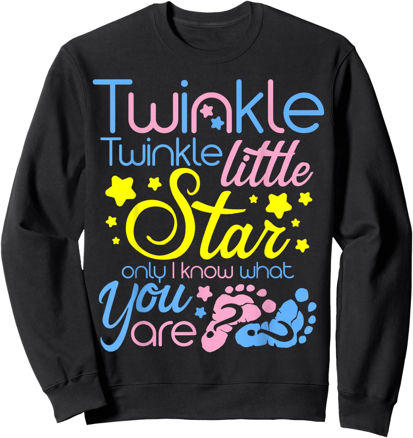 Twinkle Twinkle Little Star Only I Know Gender Keeper Reveal Sweatshirt - Sweatshirt | Black