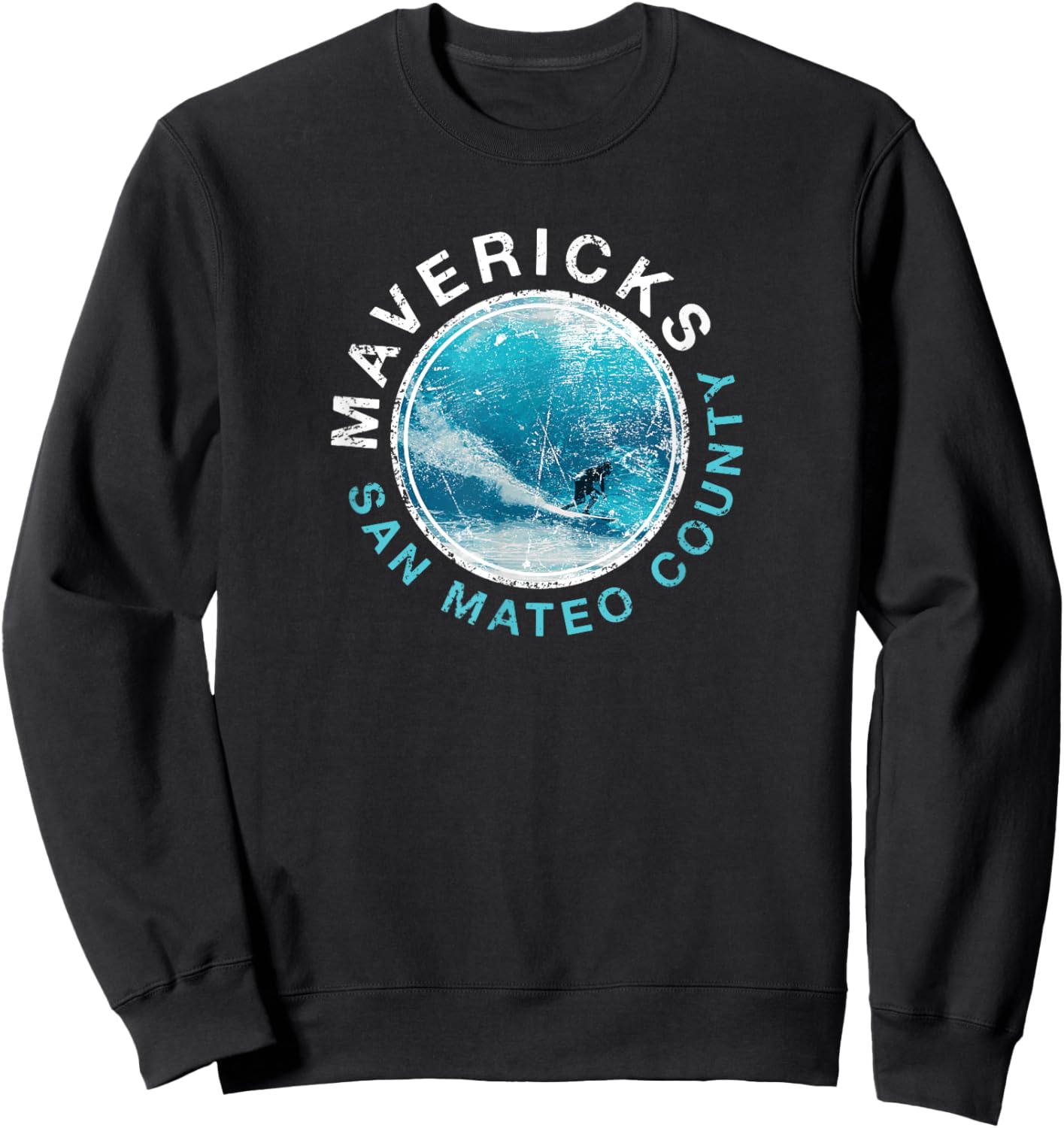 MAVERICKS California Big Wave Surfing Sweatshirt - Sweatshirt | Black