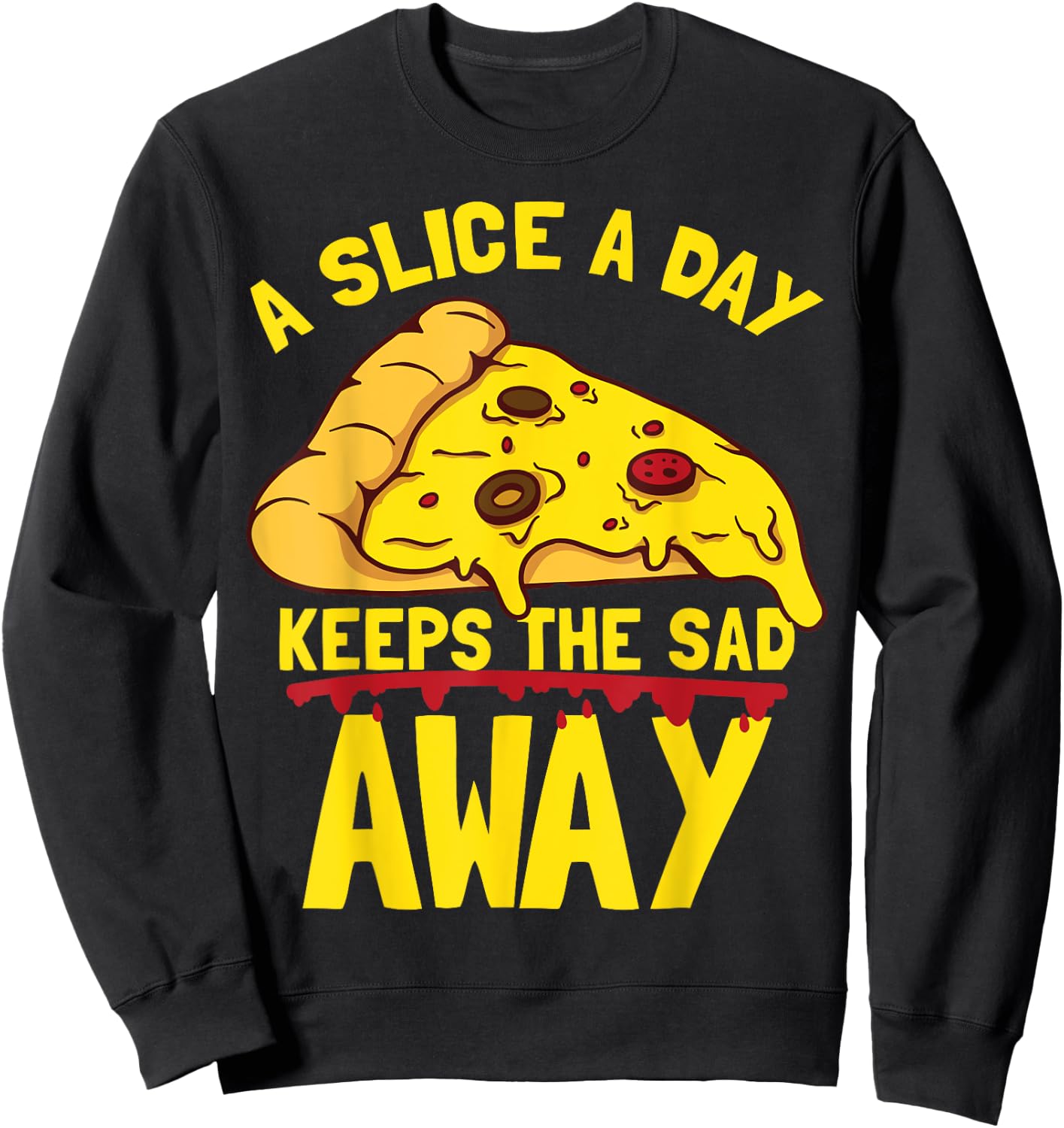 Pizza Sweatshirt - Sweatshirt | Black