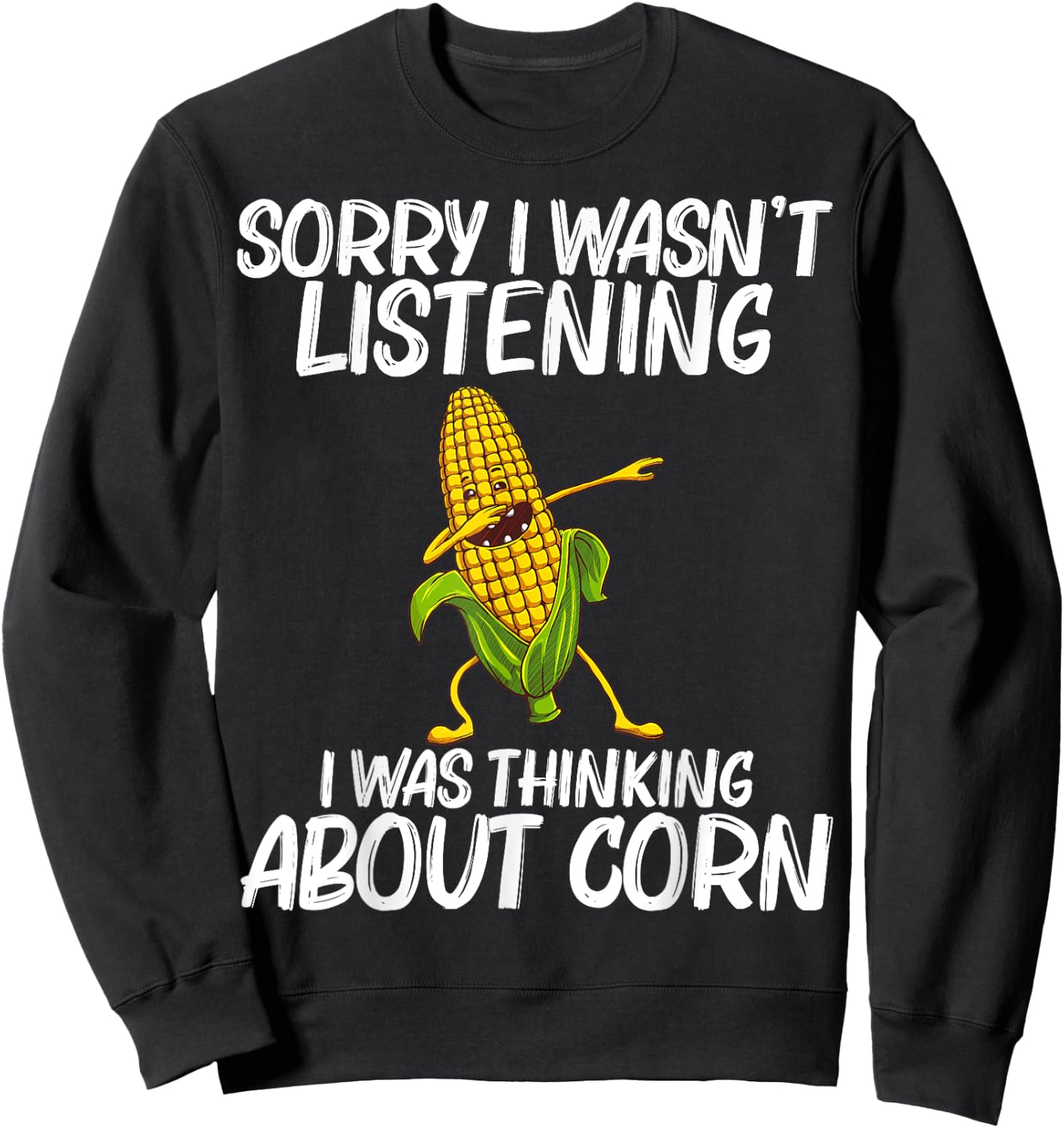 Funny Corn Gift Women Corn On The Cob Costume Farmer Sweatshirt - Sweatshirt | Black