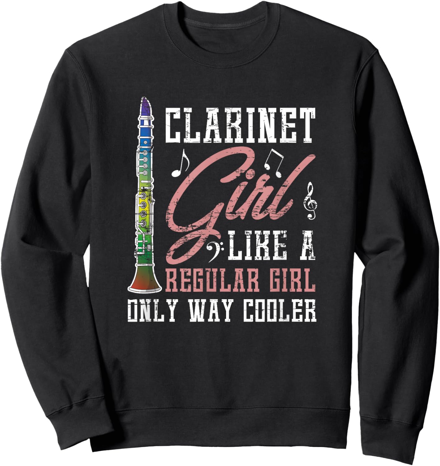 Clarinetist Orchestra Music Girl Gift Clarinet Sweatshirt - Sweatshirt | Black
