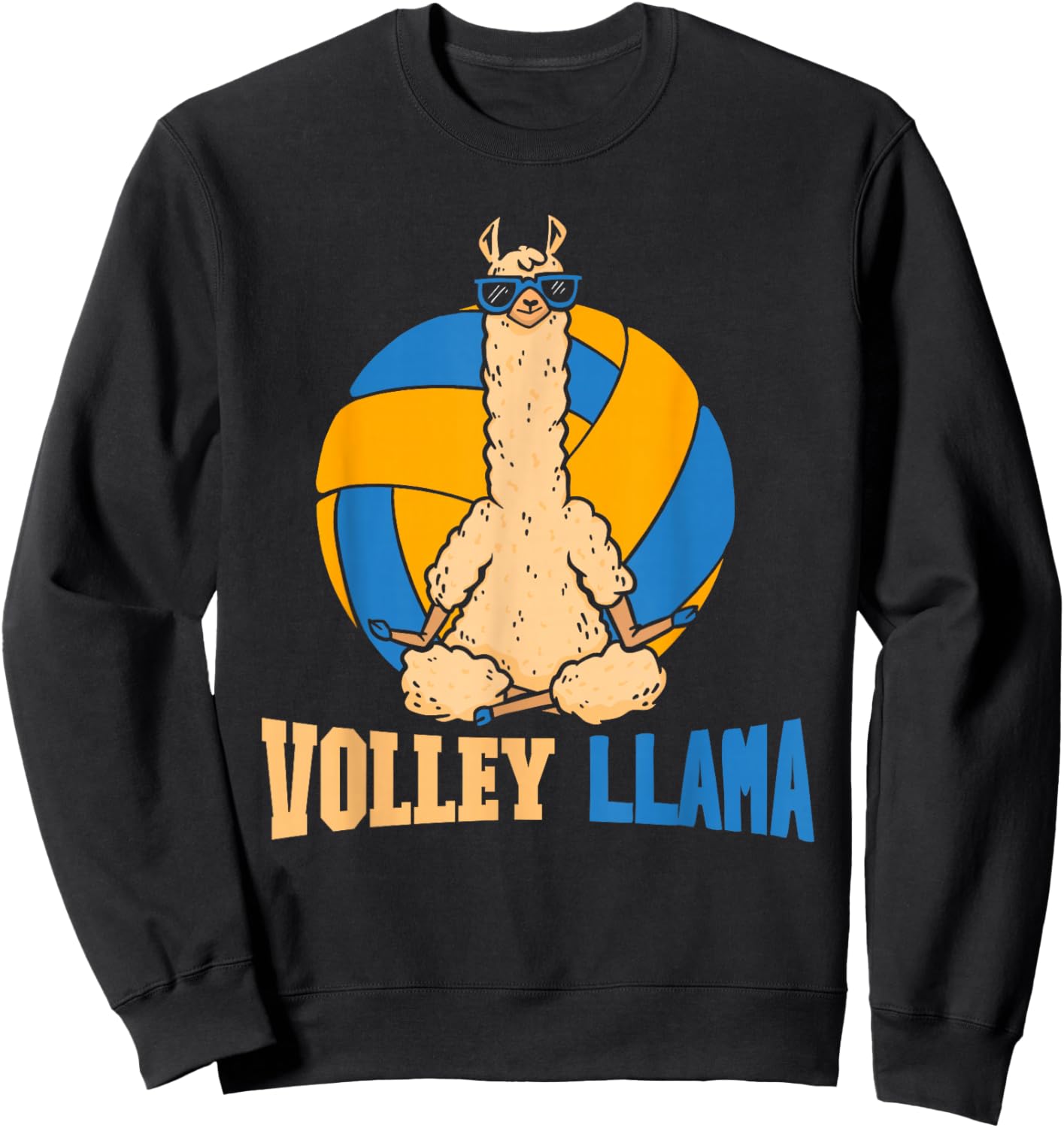 Volley Llama Vball - Beach Volleyball Llama Sweatshirt - Sweatshirt | Black