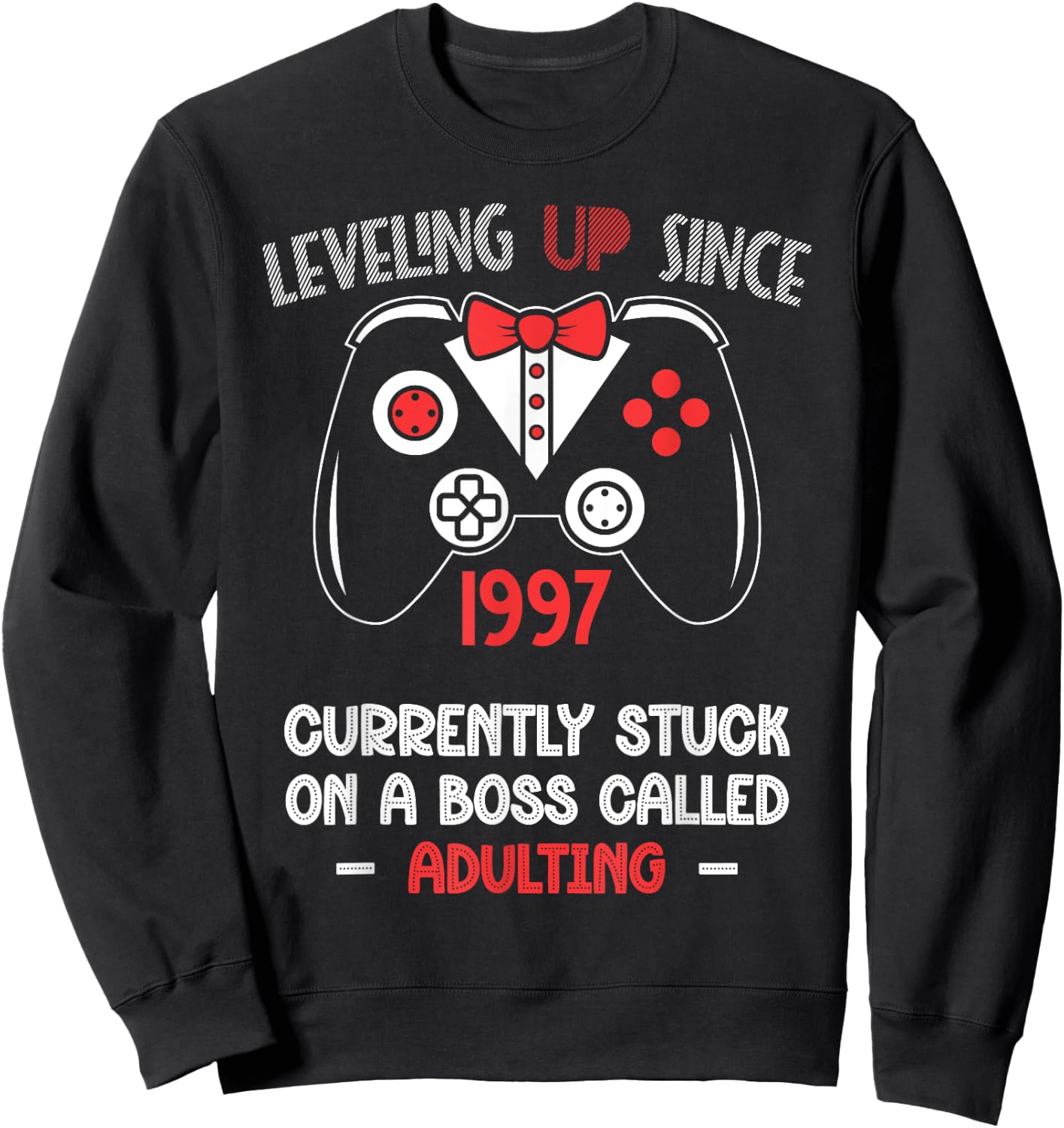 1997 Gaming 27th Birthday Gift 27 Years Old Gamer Sweatshirt - Sweatshirt | Black