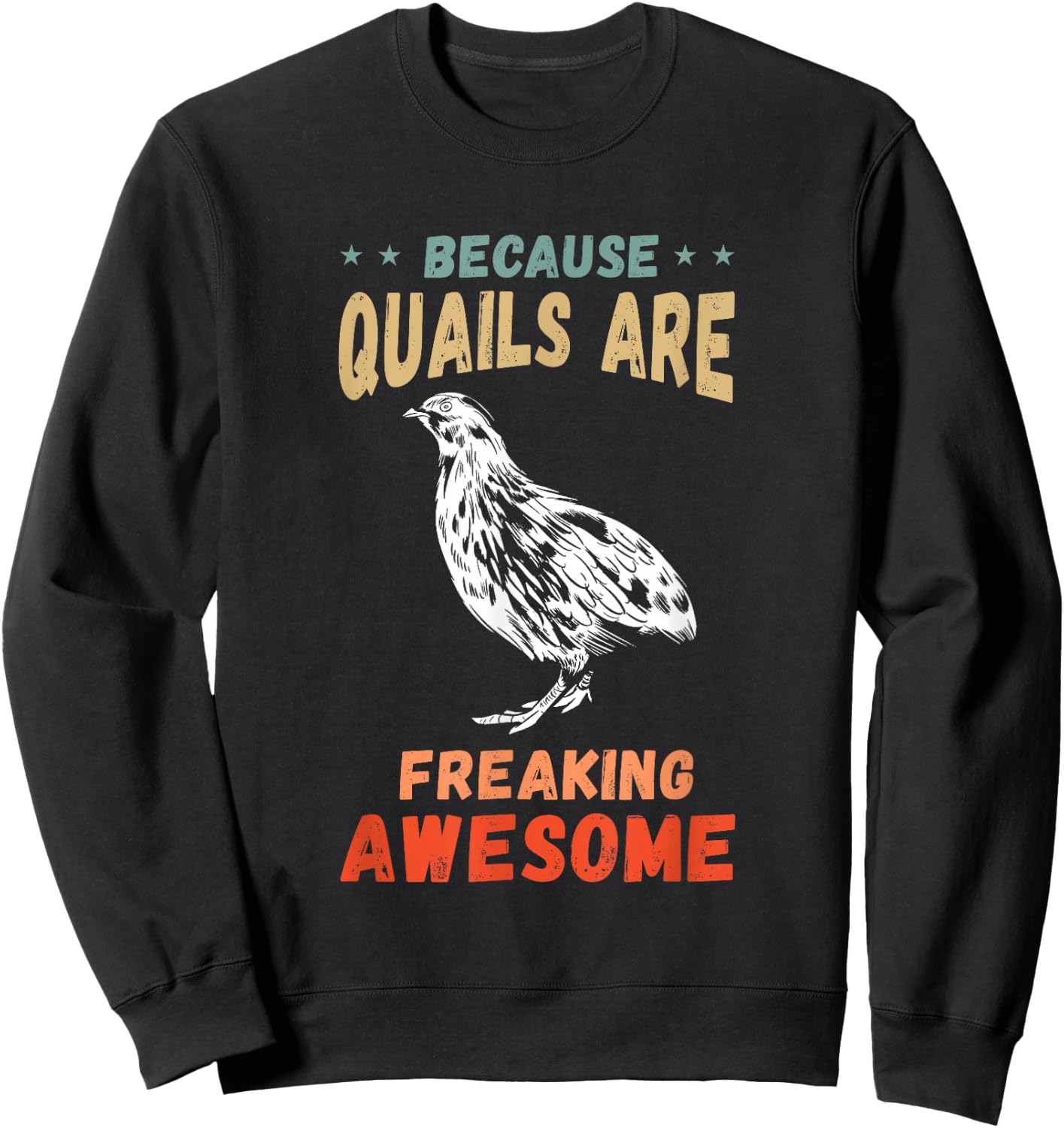 Awesome Quail Bird Quail Breeding Bobwhite Quail Lover Sweatshirt - Sweatshirt | Black