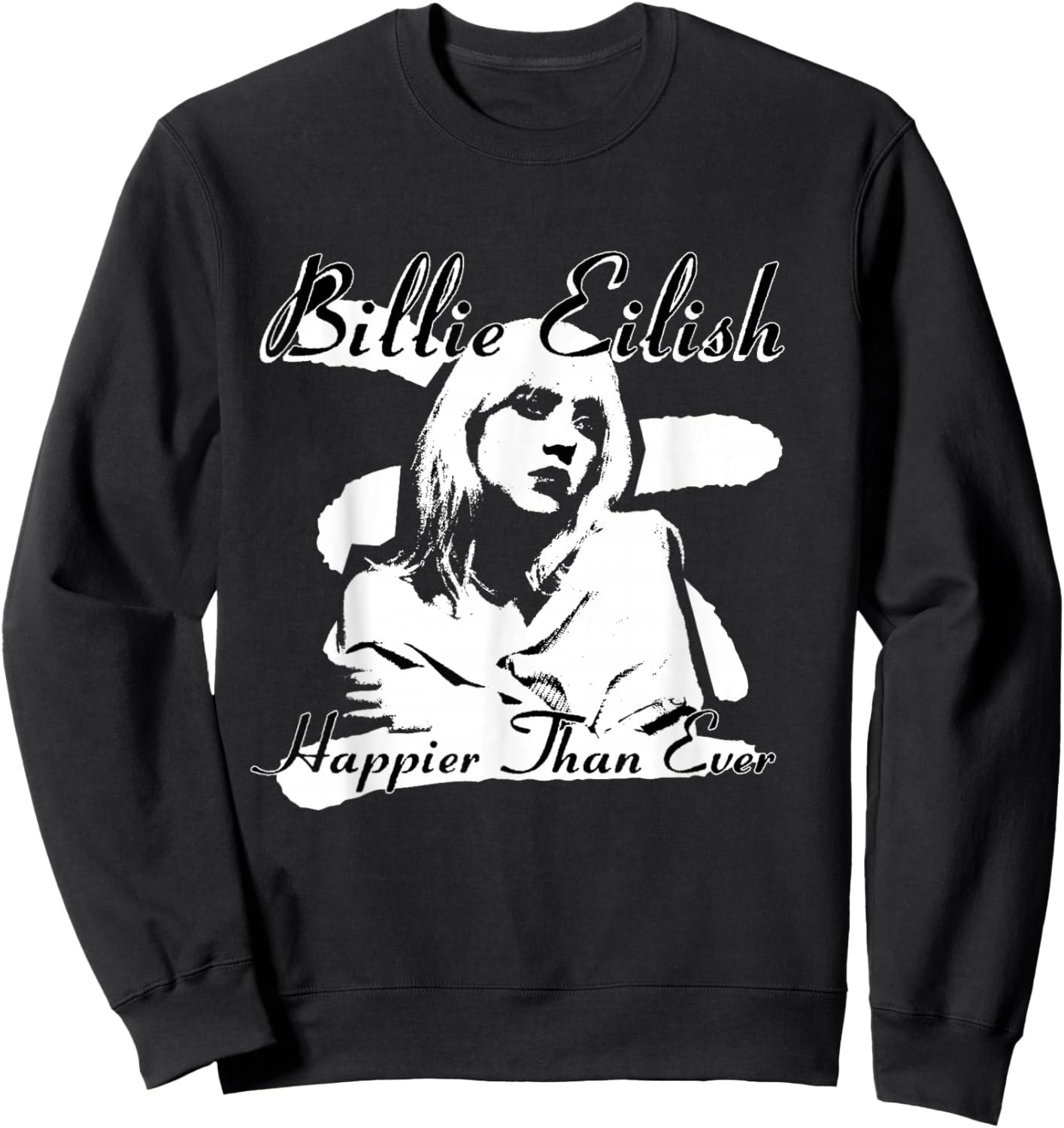 Official Billie Eilish Happier Than Ever Black Sweatshirt - Sweatshirt | Black