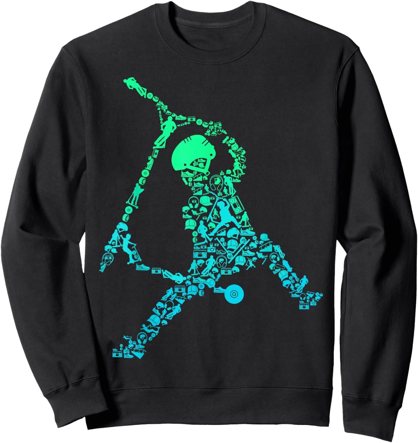Scooter Stunt Scooter Gift Boys & Children Sweatshirt - Sweatshirt | Black