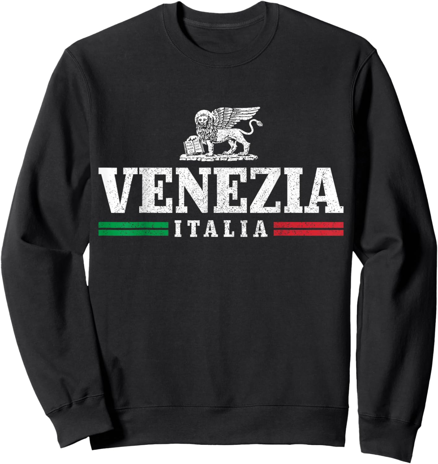 Venezia Italia Venice Italy Souvenir Italian Flag Sweatshirt - Sweatshirt | Black