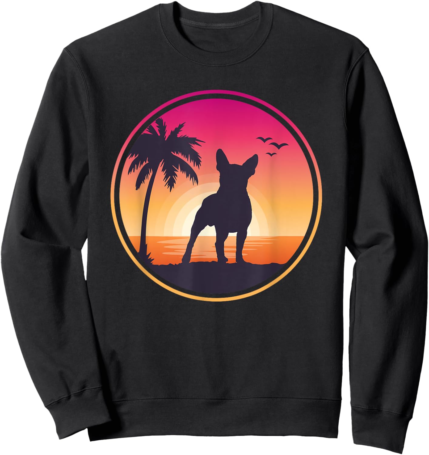 Boston Terrier Boston-Bulldog Women Kids Sweatshirt - Sweatshirt | Black