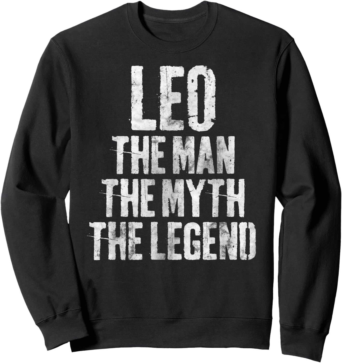 Personalized Shirt Leo The Man The Myth The Legend Sweatshirt - Sweatshirt | Black