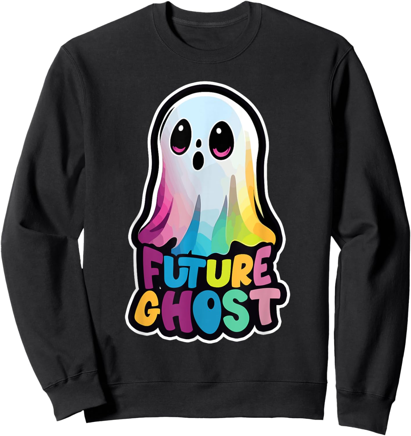 Funny Halloween EDM Music Glitchy Future Ghost Costumes Sweatshirt - Sweatshirt | Black