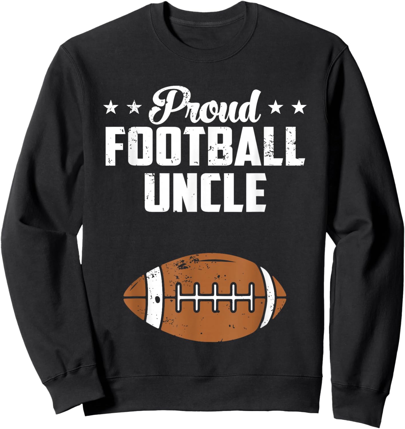 Proud Uncle Football Vintage Football Lover Fathers Day Sweatshirt - Sweatshirt | Black