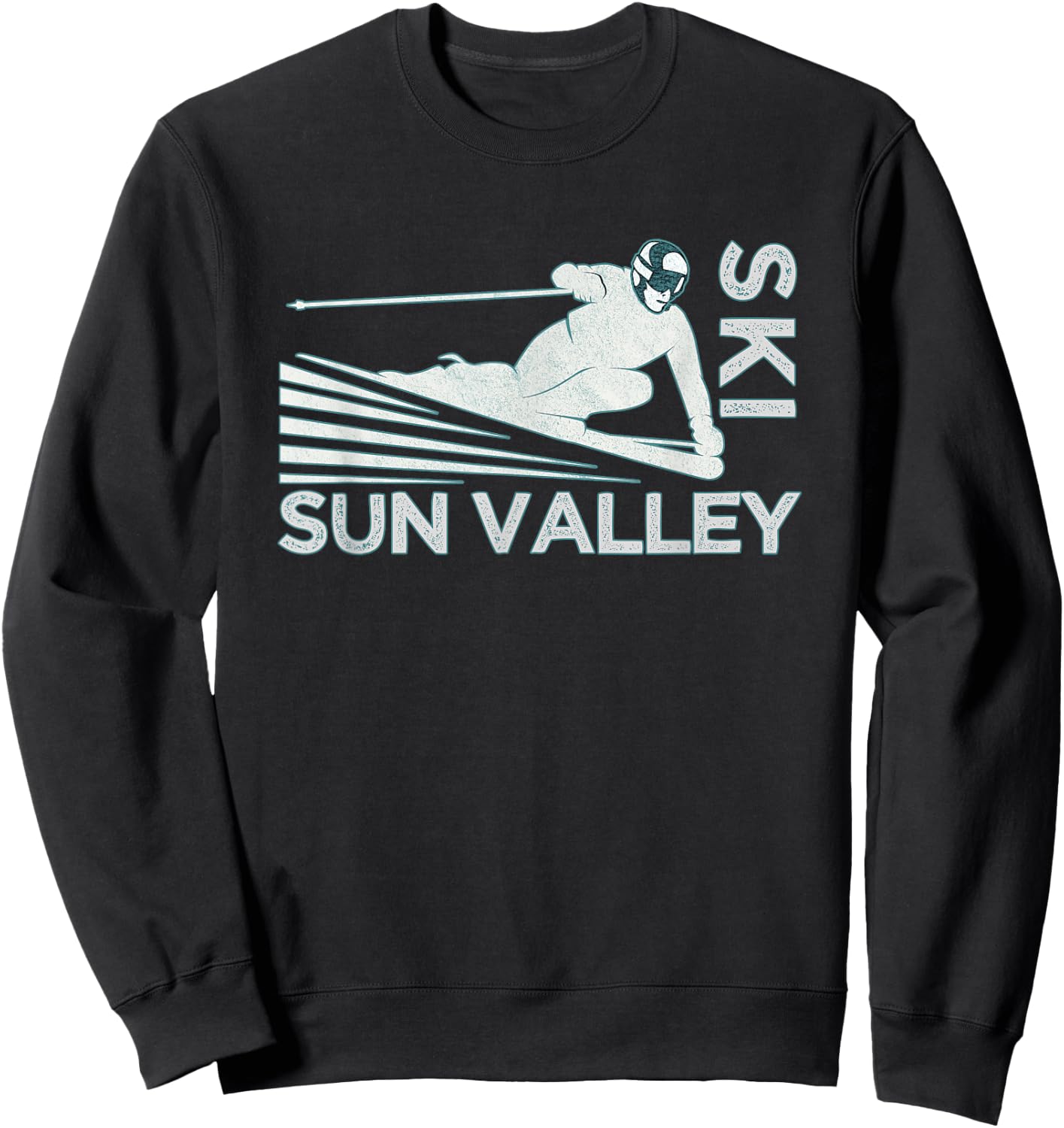 Ski Sun Valley Idaho - Vintage Snow Ski Sweatshirt - Sweatshirt | Black
