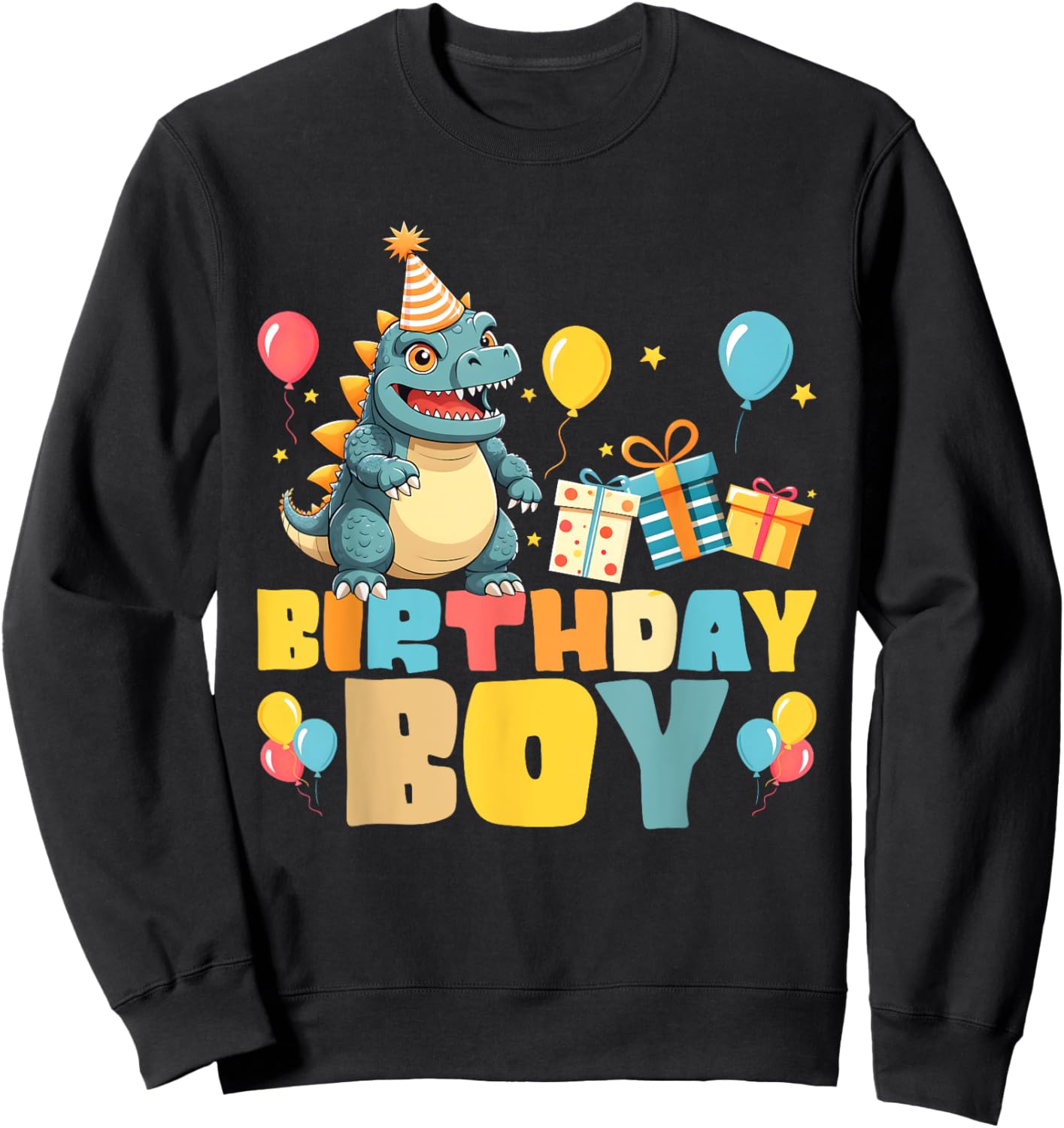 Birthday Boy Japanese Monster Kaiju Bday Party Kids Boys Sweatshirt - Sweatshirt | Black