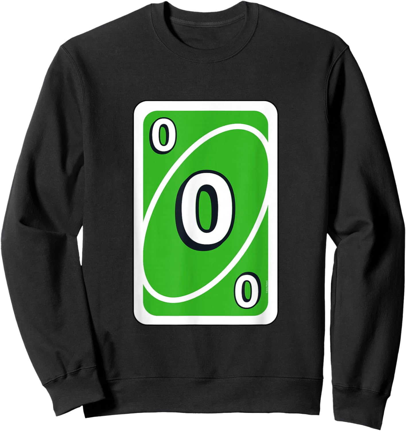 UNO Halloween Green 0" Card Sweatshirt - Sweatshirt | Black