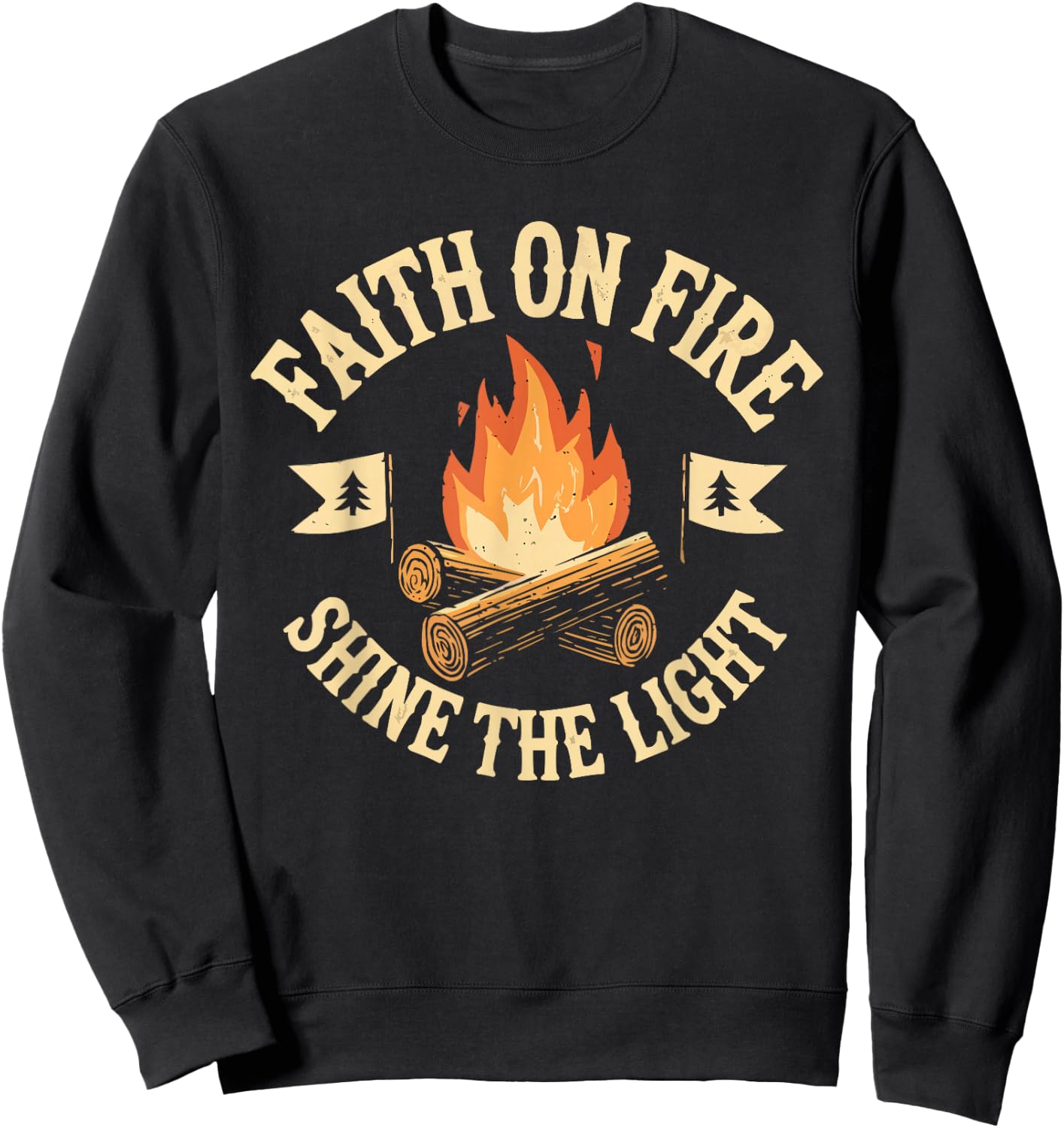 Camping Jesus Christ Religion Christian Camper Christianity Sweatshirt - Sweatshirt | Black